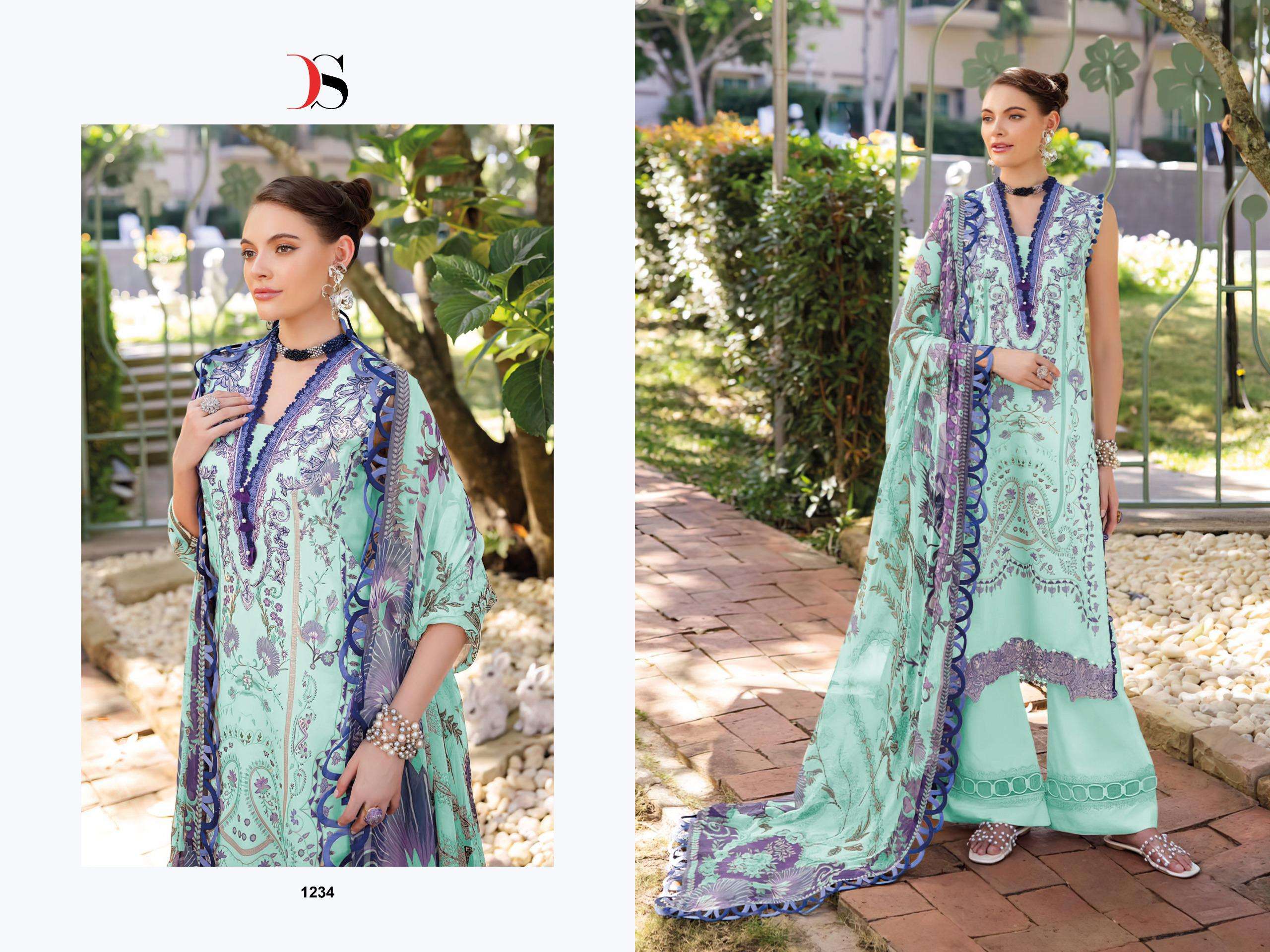 DEEPSY SUITS JADE BLISS LAWN 25 COTTON PATCH EMBROIDERY WORK SALWAR KAMEEZ 