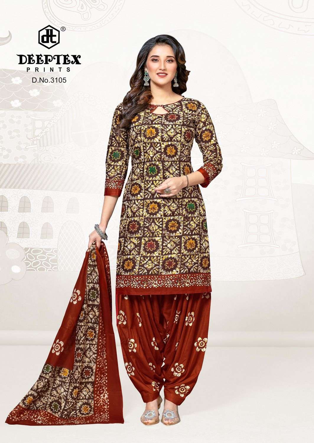 DEEPTEX PRINTS BATIK PLUS VOL 30 COTTON PRINTED PATIYALA SALWAR SUIT 