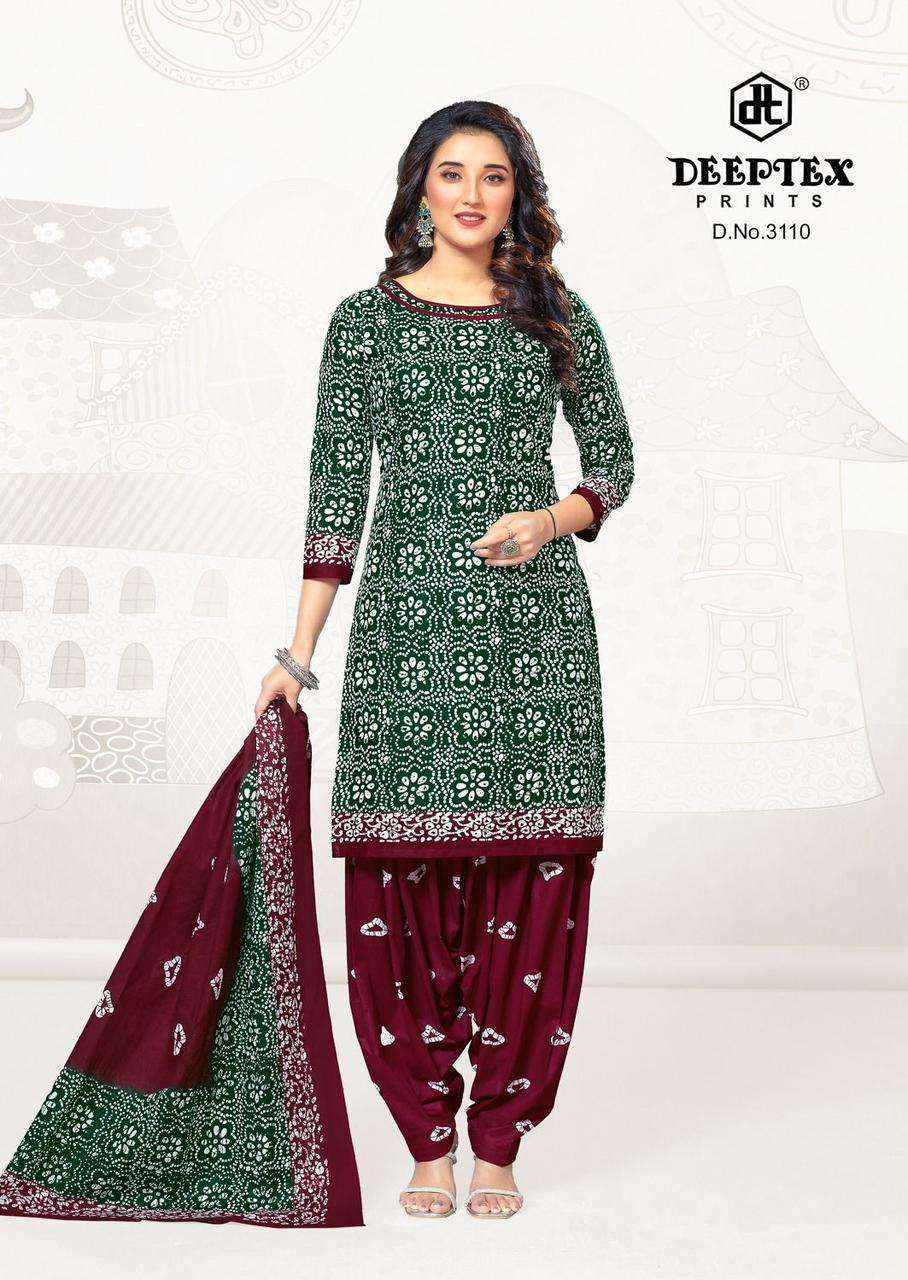 DEEPTEX PRINTS BATIK PLUS VOL 30 COTTON PRINTED PATIYALA SALWAR SUIT 
