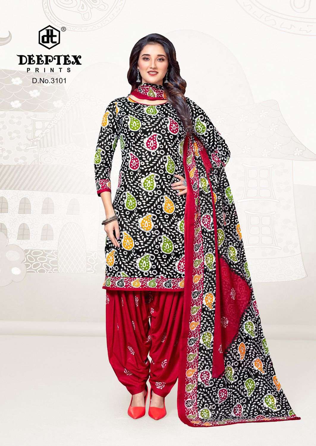 DEEPTEX PRINTS BATIK PLUS VOL 31 COTTON PRINTED SALWAR SUIT