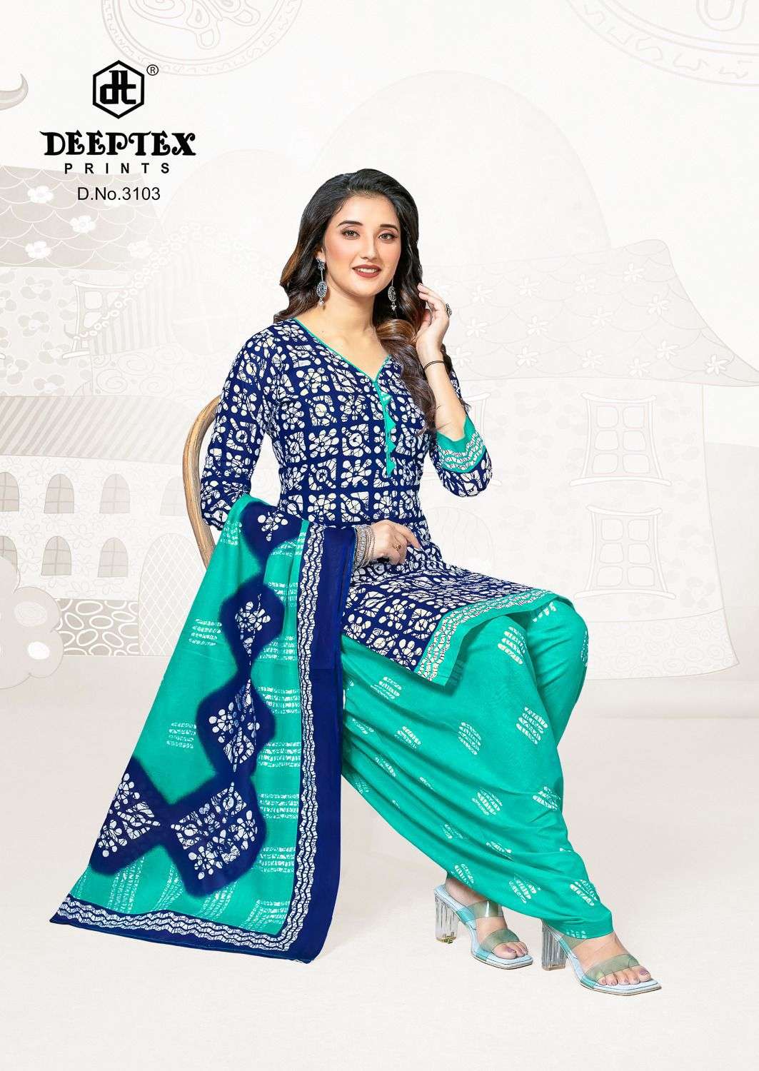 DEEPTEX PRINTS BATIK PLUS VOL 31 COTTON PRINTED SALWAR SUIT