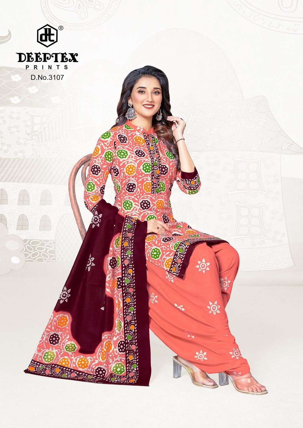 DEEPTEX PRINTS BATIK PLUS VOL 31 COTTON PRINTED SALWAR SUIT