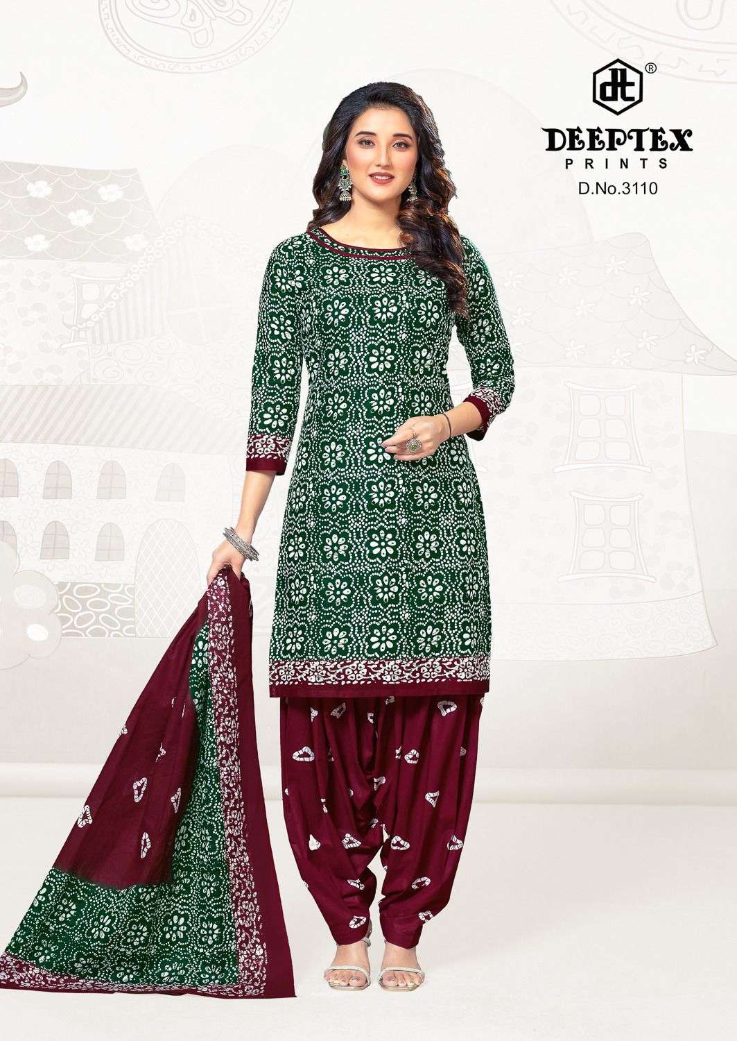 DEEPTEX PRINTS BATIK PLUS VOL 31 COTTON PRINTED SALWAR SUIT