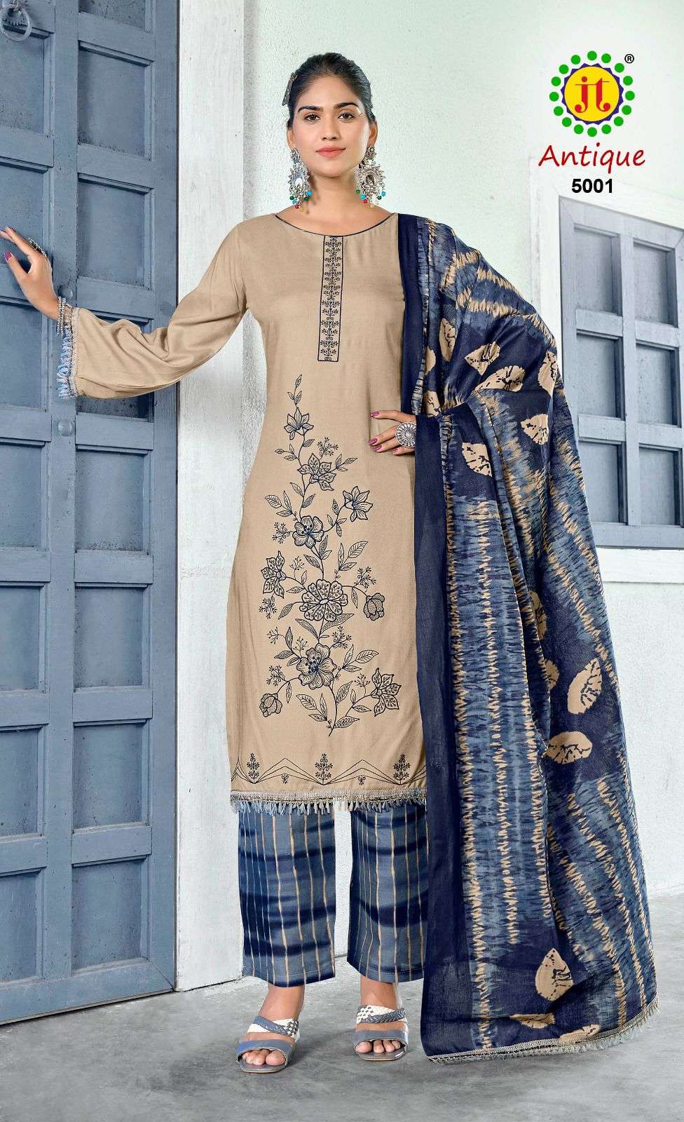 JT ANTIQUE VOL 5 RAYON FANCY SEQUENCE WORKS SUIT