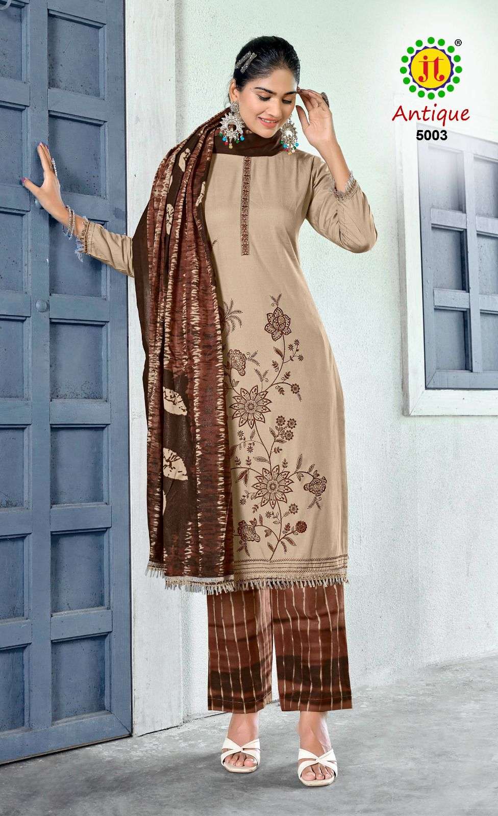 JT ANTIQUE VOL 5 RAYON FANCY SEQUENCE WORKS SUIT