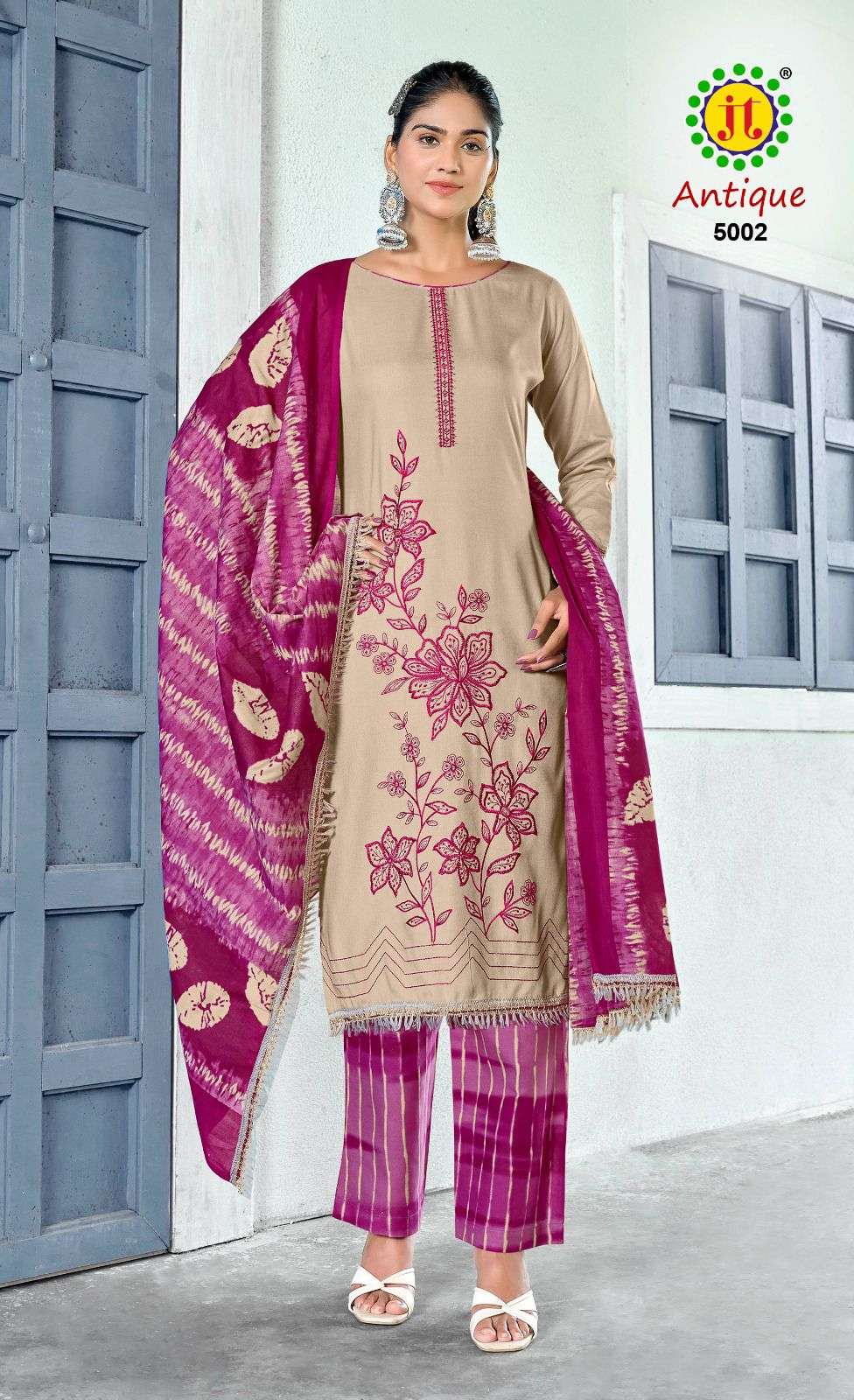 JT ANTIQUE VOL 5 RAYON FANCY SEQUENCE WORKS SUIT