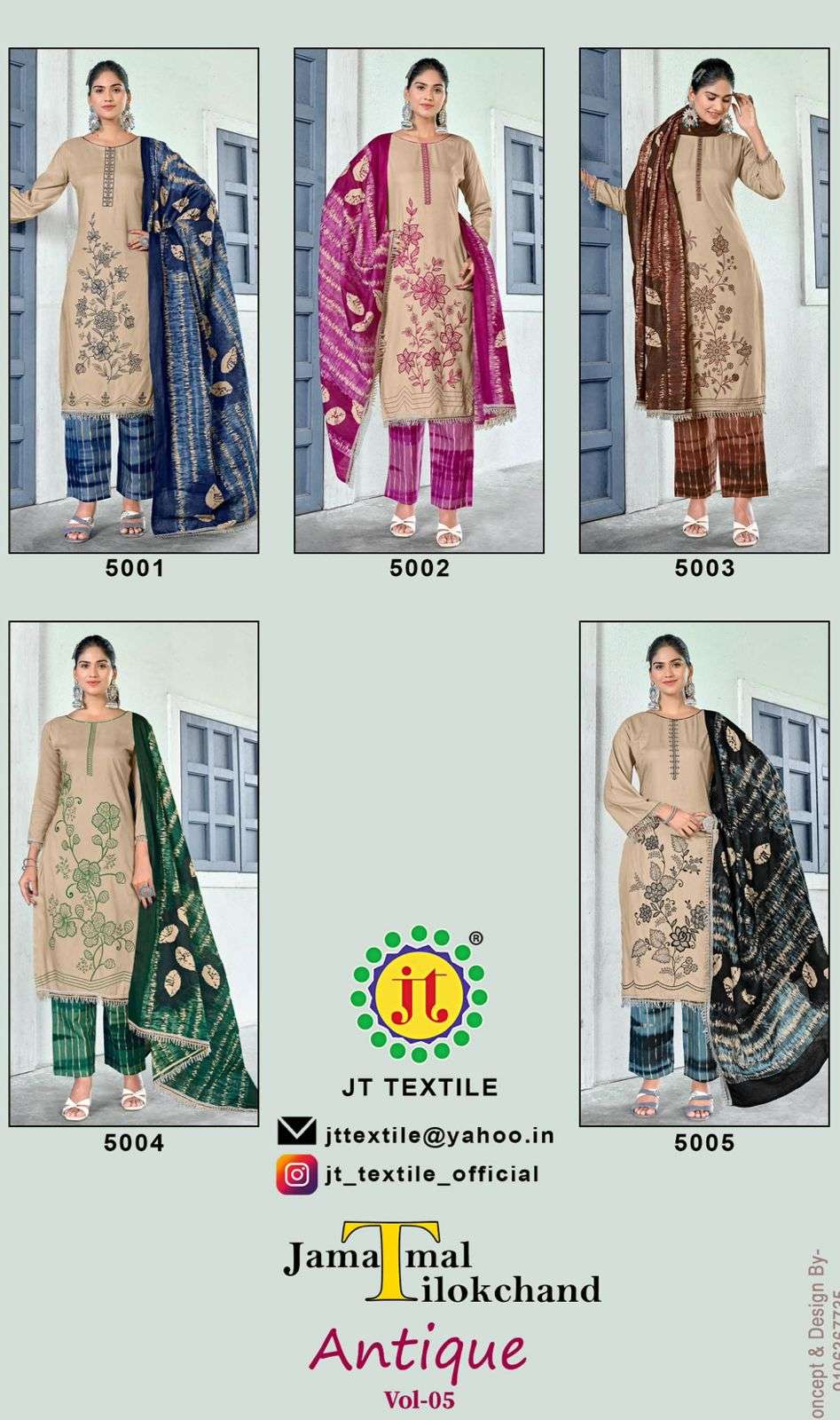 JT ANTIQUE VOL 5 RAYON FANCY SEQUENCE WORKS SUIT
