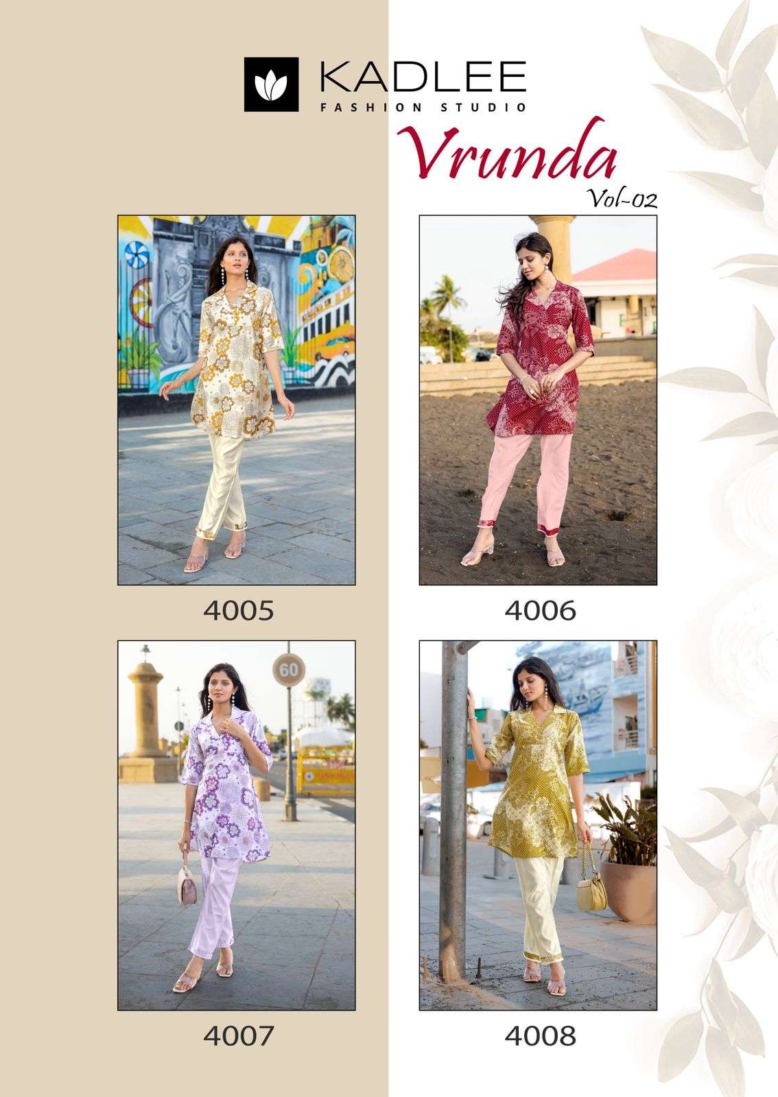 KADLEE FASHION VRUNDA VOL 2 FANCY LADIES WEAR TOP WITH PANT CO-ORD SET