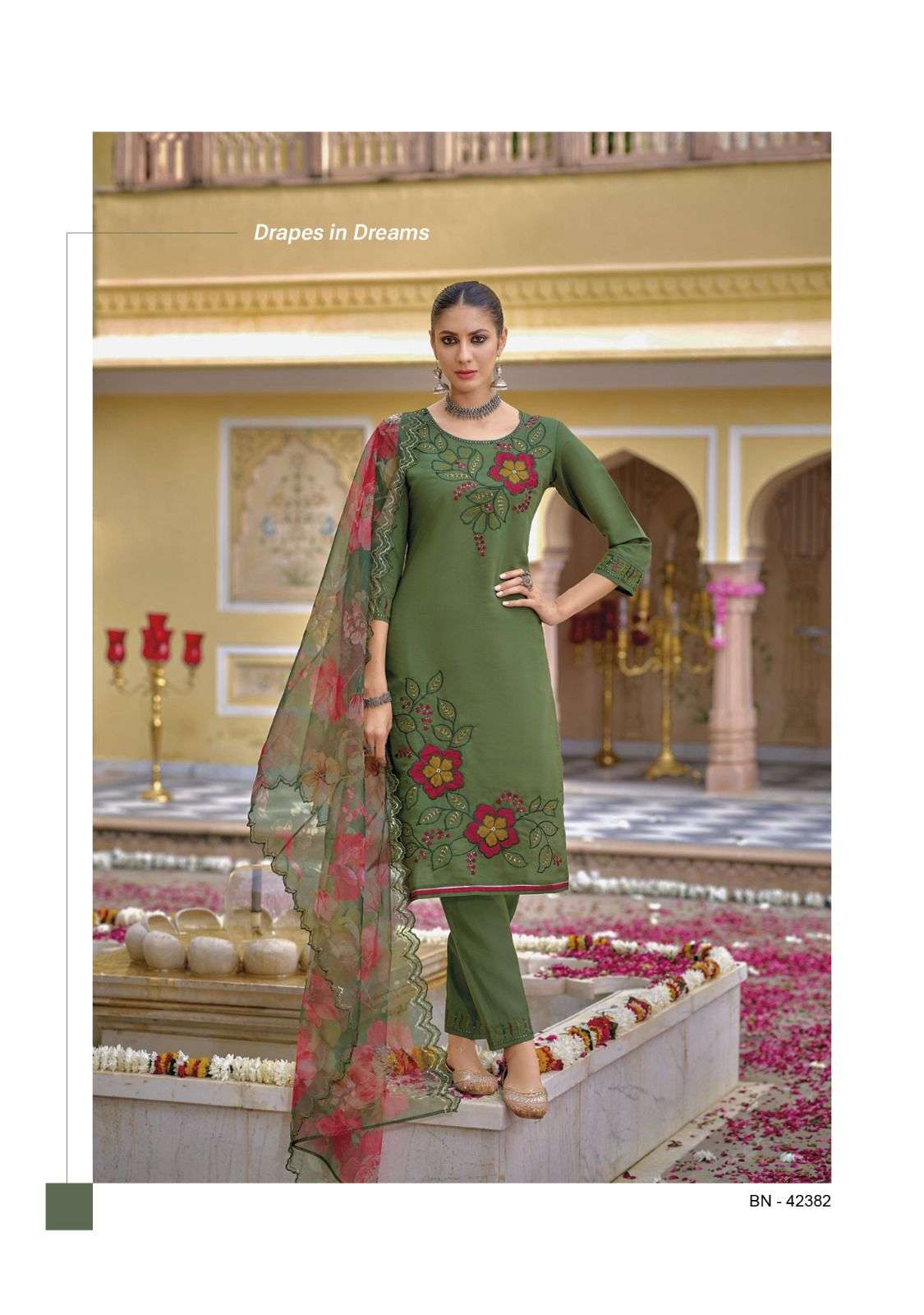 KAILEE FASHION BOONDI VOL 3 VISCOSE SILK DESIGNER WORK READY MADE SUIT