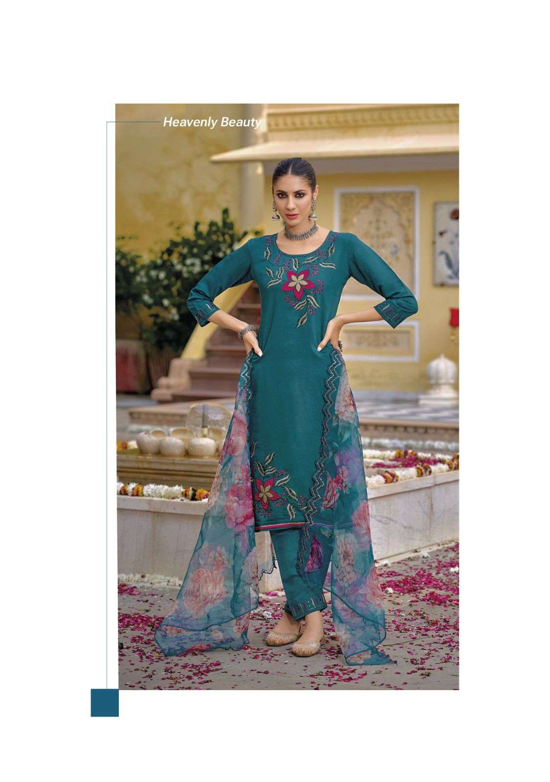 KAILEE FASHION BOONDI VOL 3 VISCOSE SILK DESIGNER WORK READY MADE SUIT