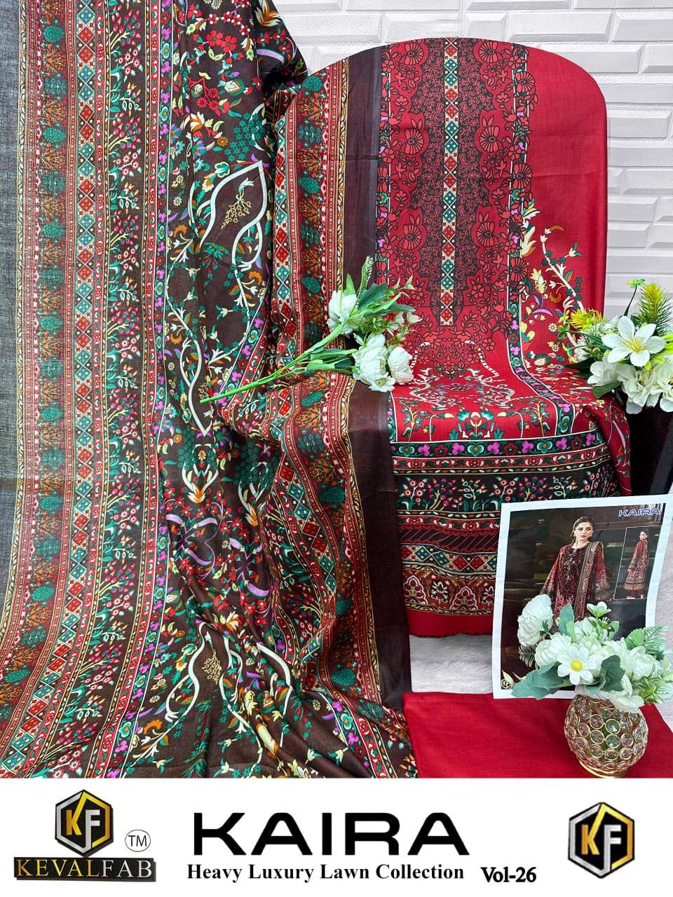 KEVAL FAB KAIRA VOL 26 COTTON DIGITAL PRINTED SALWAR SUITS 