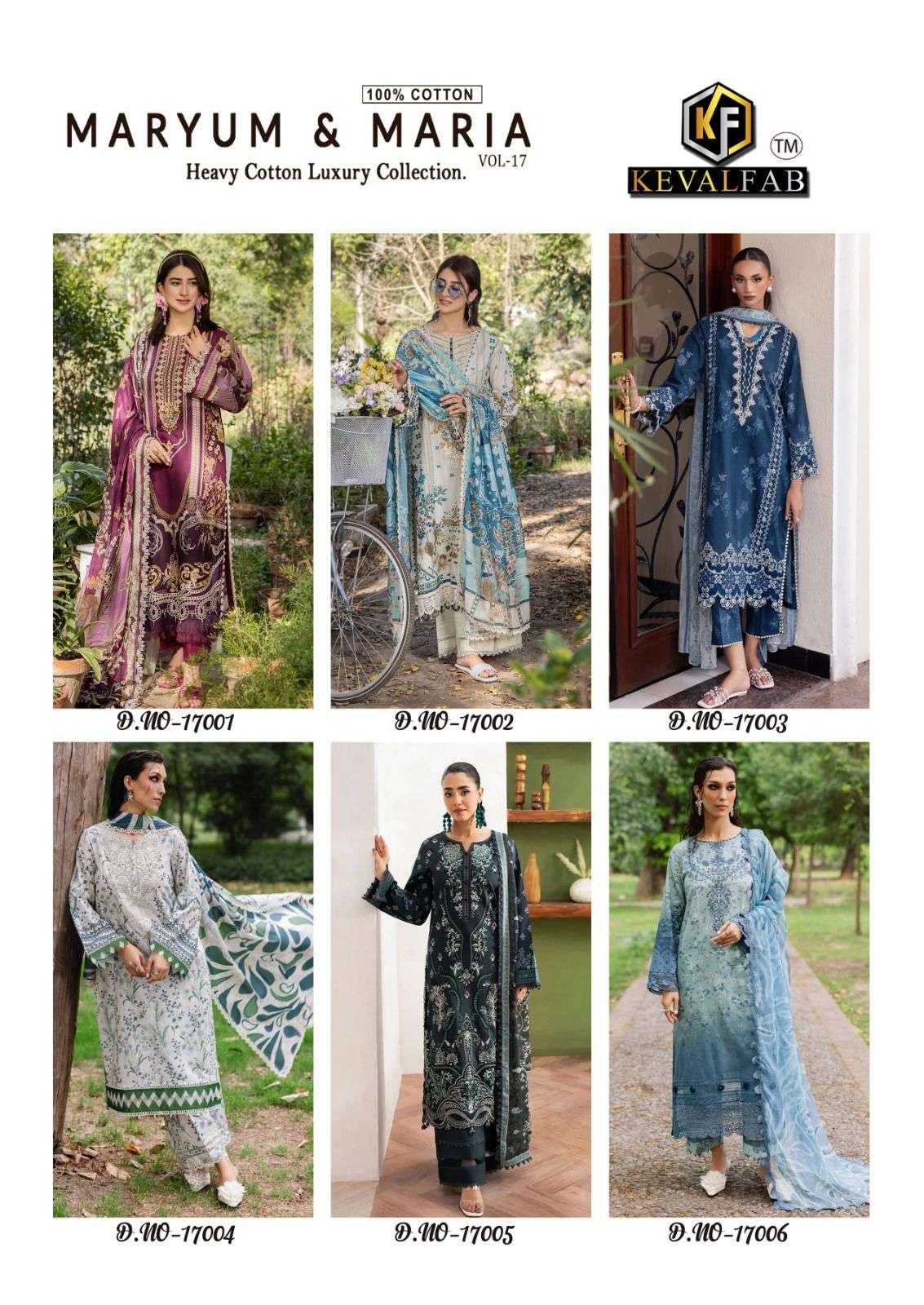 KEVAL FAB MARYUM & MARIA VOL 17 COTTON DIGITAL PRINTS SALWAR SUIT