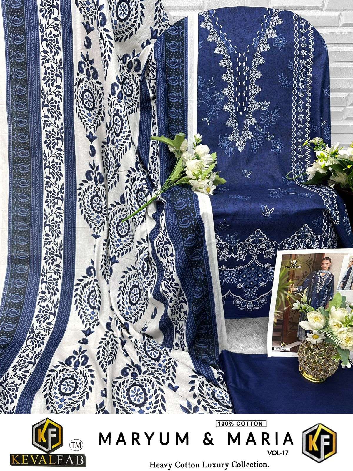 KEVAL FAB MARYUM & MARIA VOL 17 COTTON DIGITAL PRINTS SALWAR SUIT