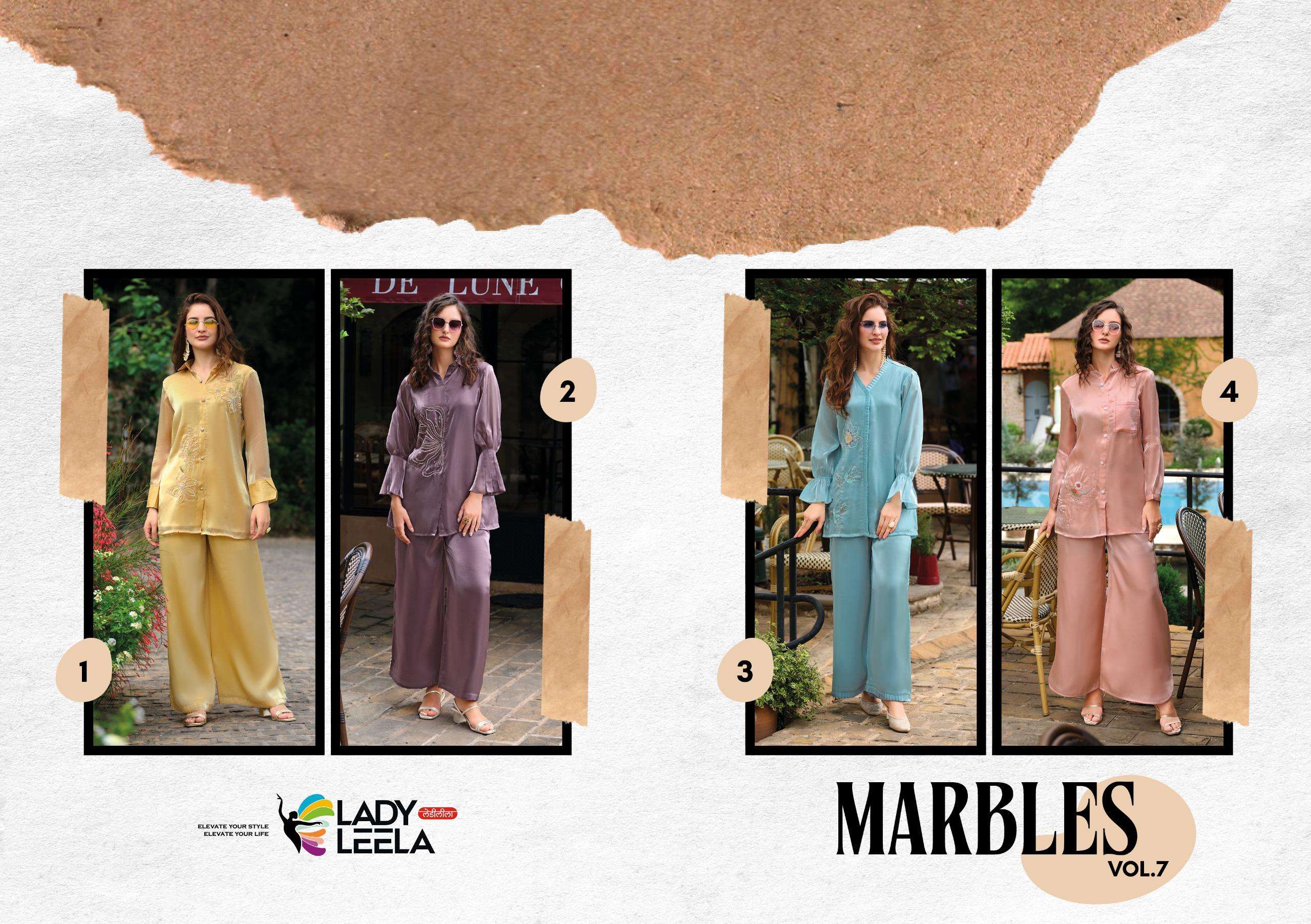 LADY LEELA MARBLES VOL 7 VISCOSE BEAUTIFUL LOOK DESIGNER TOP WITH BOTTOM PAIR 