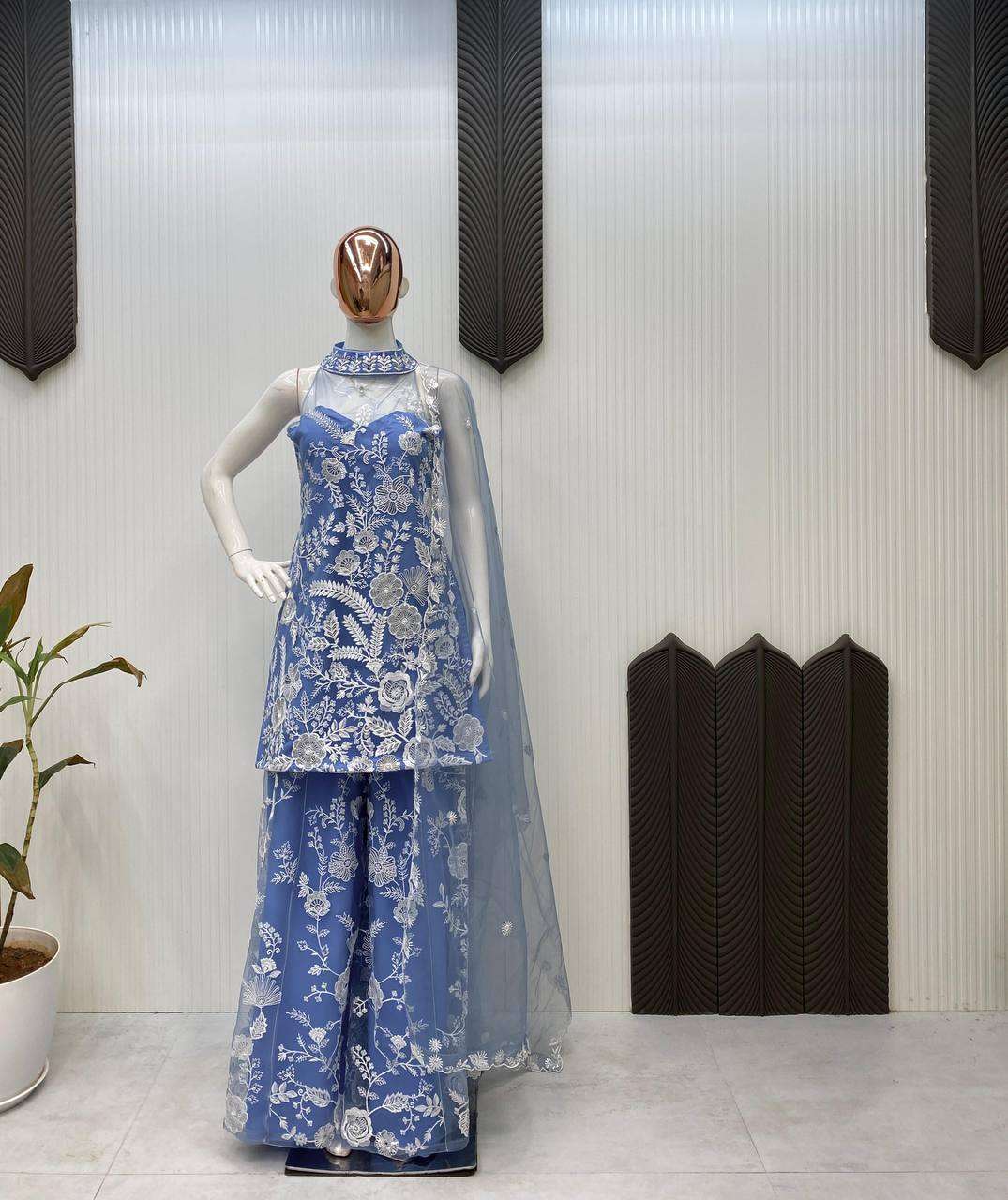  LG 1945 NET BEAUTIFUL DESIGNER LOOK PARTY WEAR LADIES SUIT