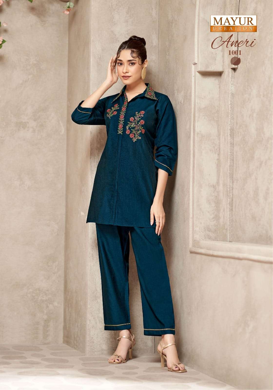 MAYUR CREATION ANERI VOL 1 SILK FANCY WORKS LADIES CO-ORD SET