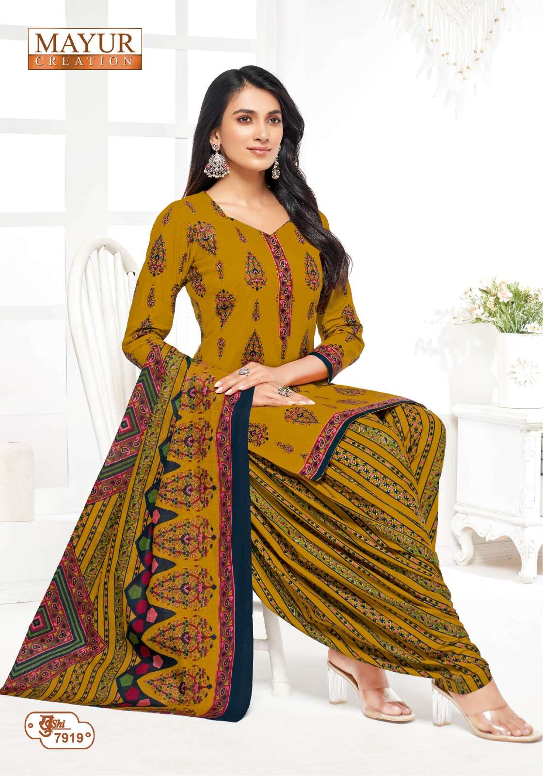 MAYUR CREATION KHUSHI VOL 79 COTTON PRINTED LADIES PATIYALA DRESS 