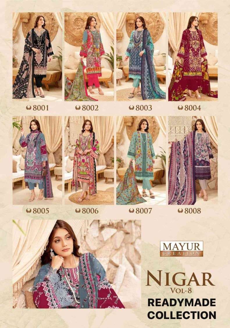 MAYUR CREATION NIGAR VOL 8 READY MADE COLLECTION 	