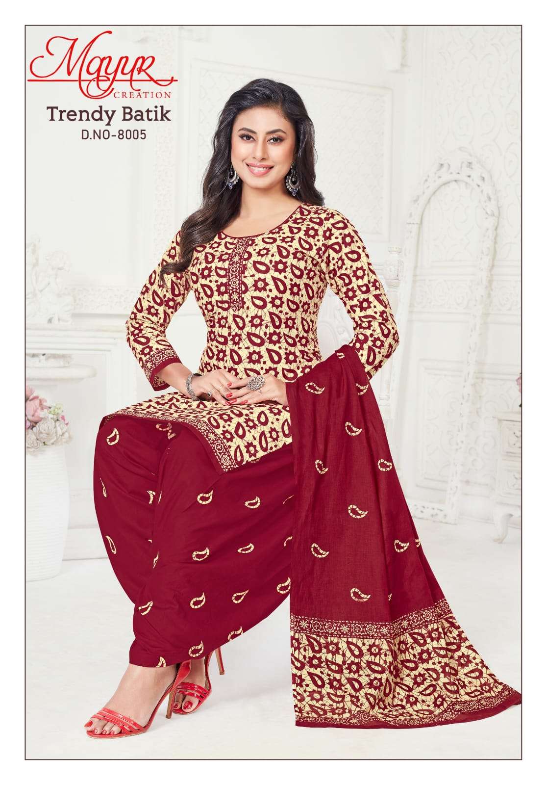 MAYUR CREATION TRENDY BATIK VOL 8 COTTON PATIYALA DRESS