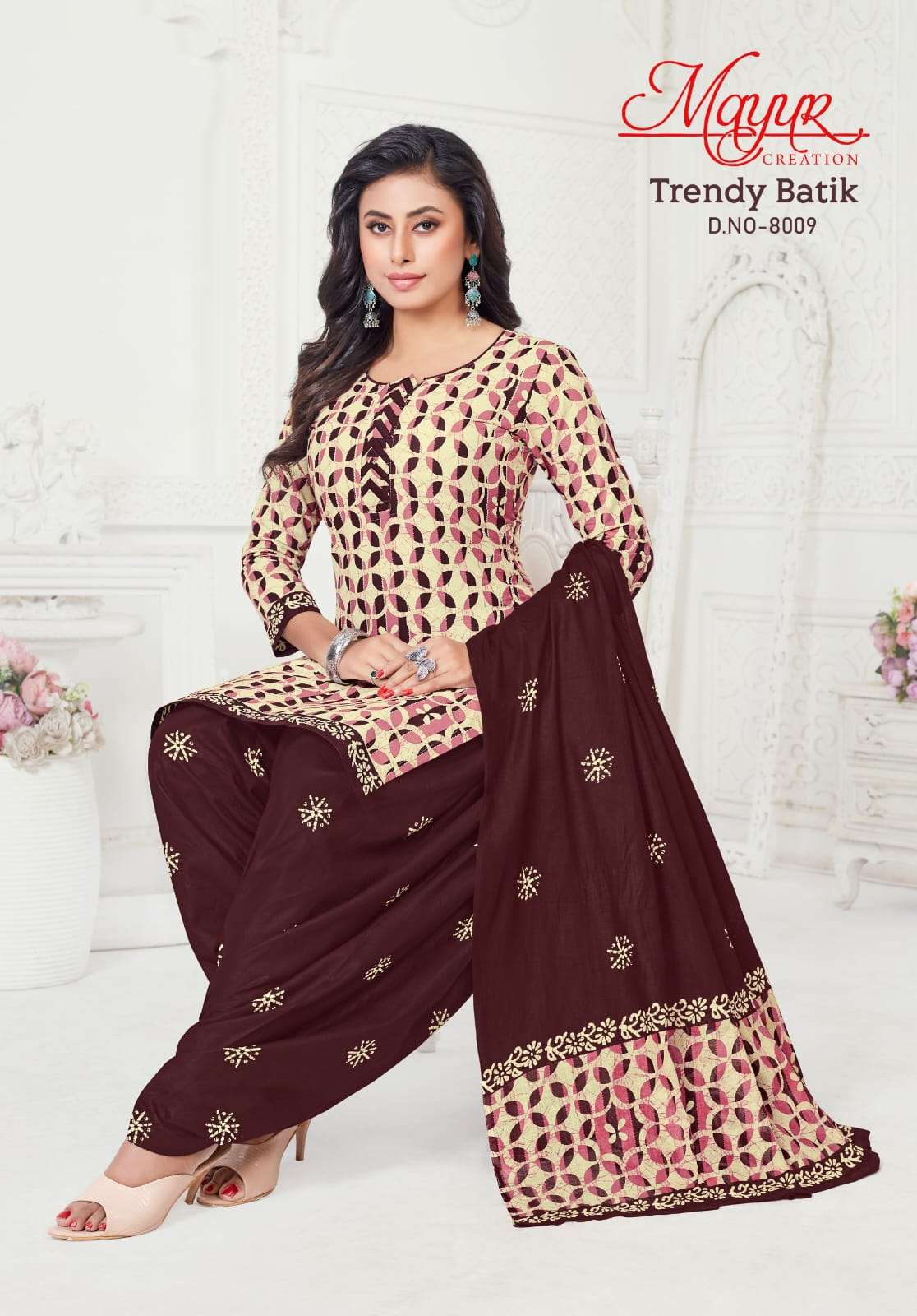 MAYUR CREATION TRENDY BATIK VOL 8 COTTON PATIYALA DRESS