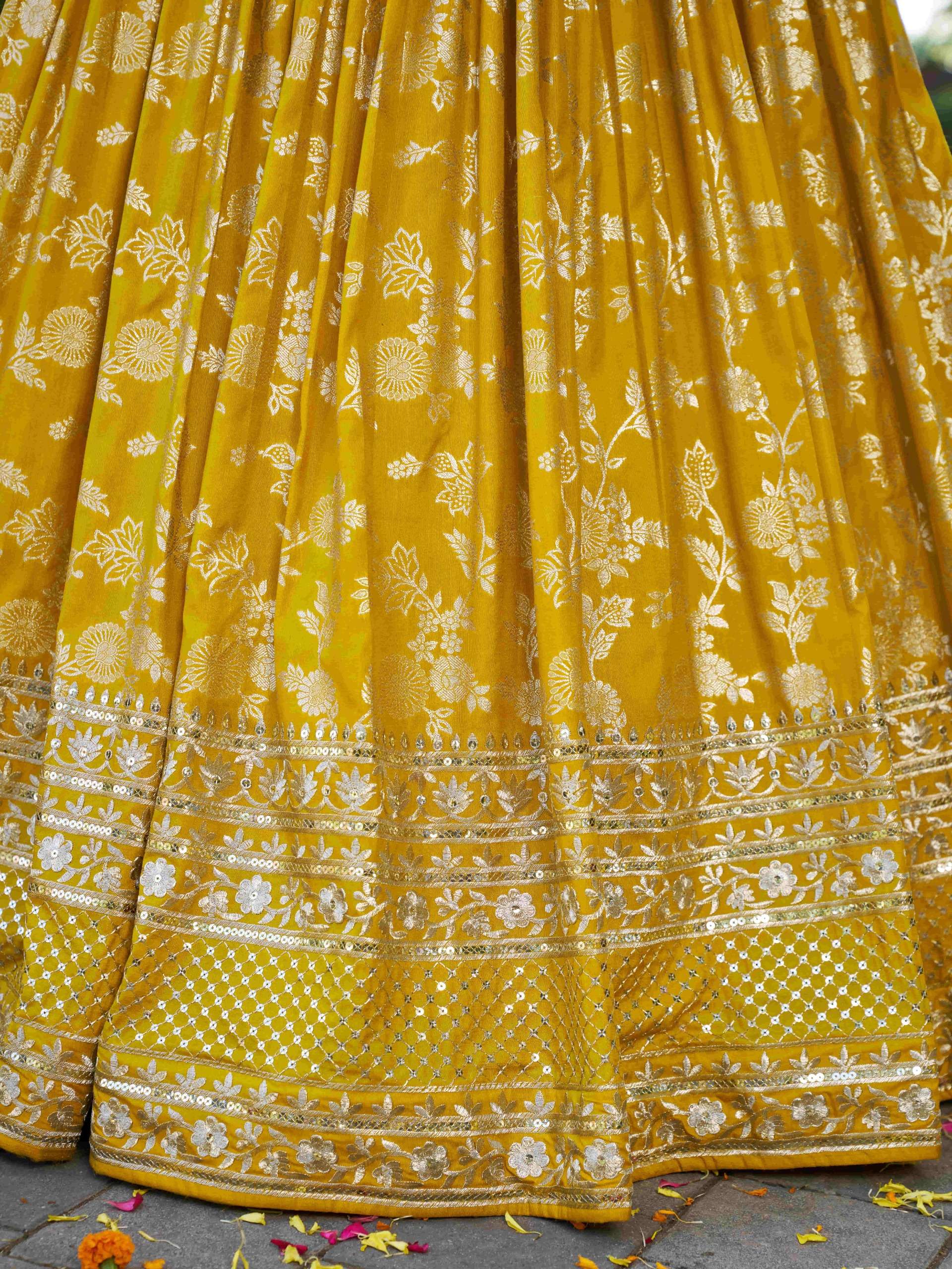 MF CODE 7100 DOLA SILK JACQUARD DESIGNER FESTIVE WEAR LEHENGA CHOLI 