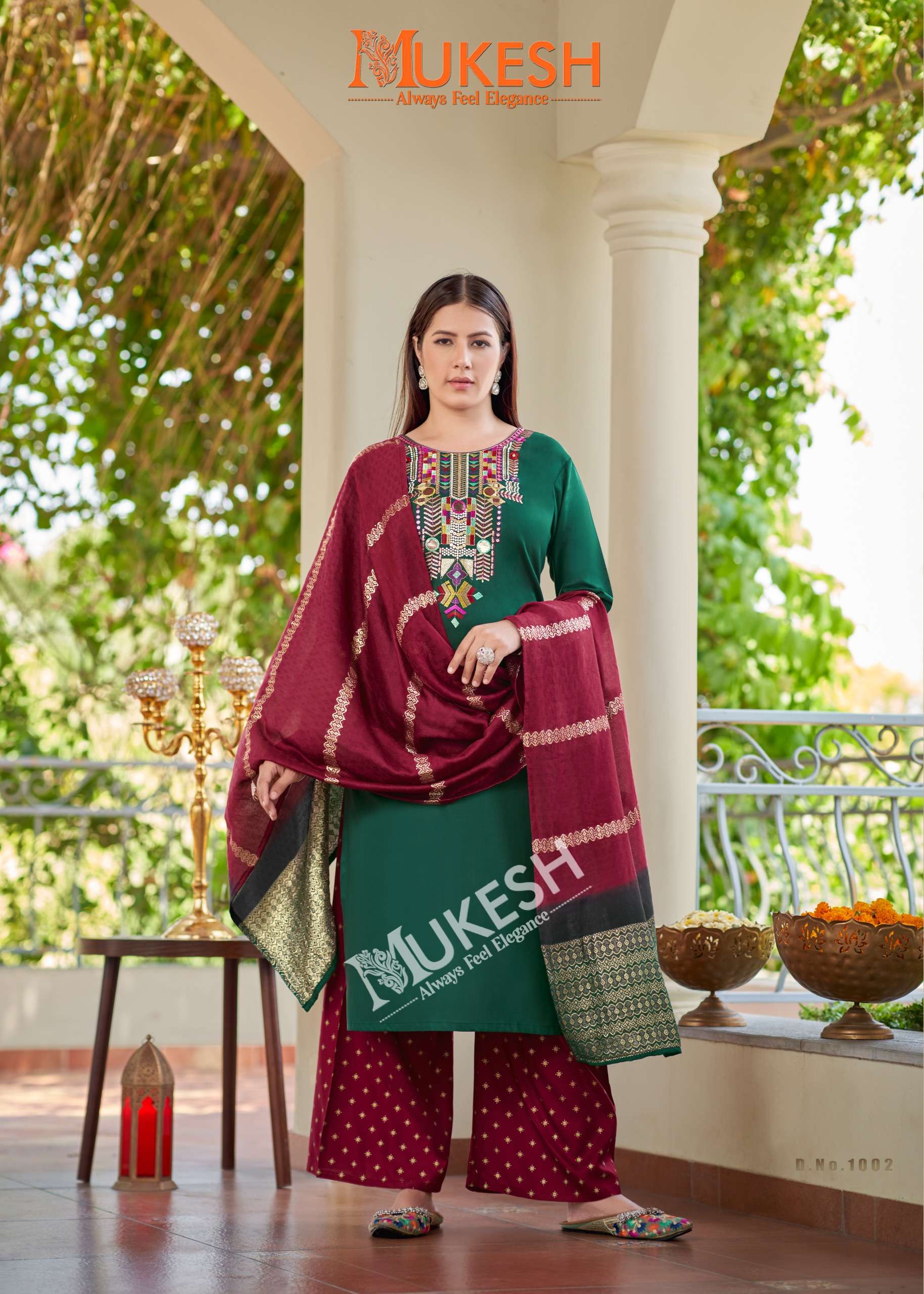MUKESH MAUSAM RAYON WITH HEAVY EMBROIDERY DESIGNER WORK LADIES SUIT