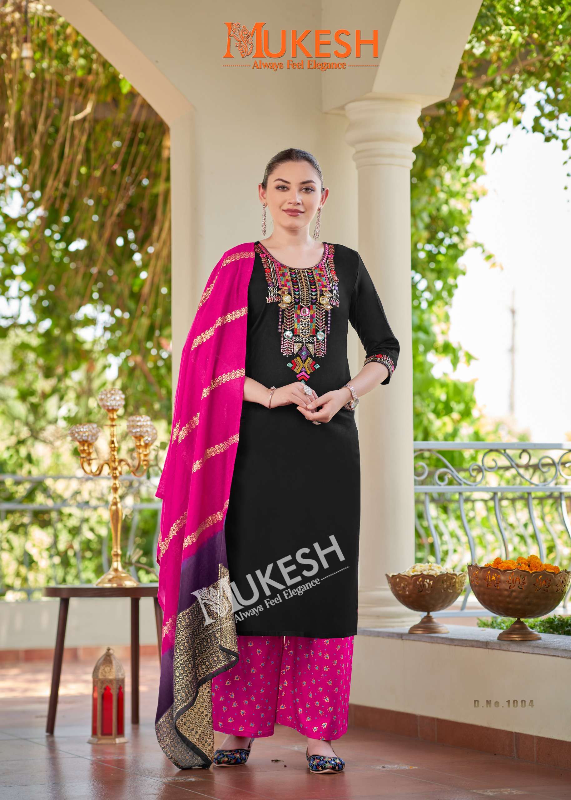 MUKESH MAUSAM RAYON WITH HEAVY EMBROIDERY DESIGNER WORK LADIES SUIT