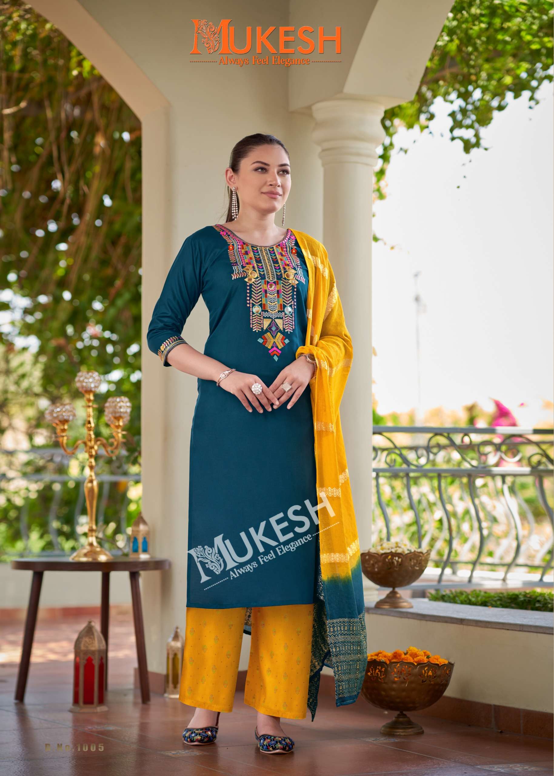 MUKESH MAUSAM RAYON WITH HEAVY EMBROIDERY DESIGNER WORK LADIES SUIT