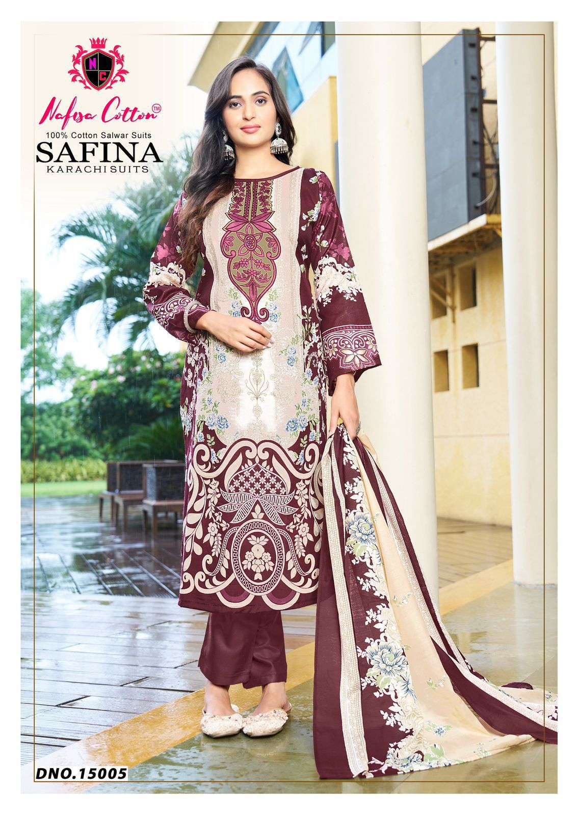 NAFISA COTTON SAFINA KARACHI SUITS VOL 15 COTTON DIGITAL PRINT SALWAR SUIT