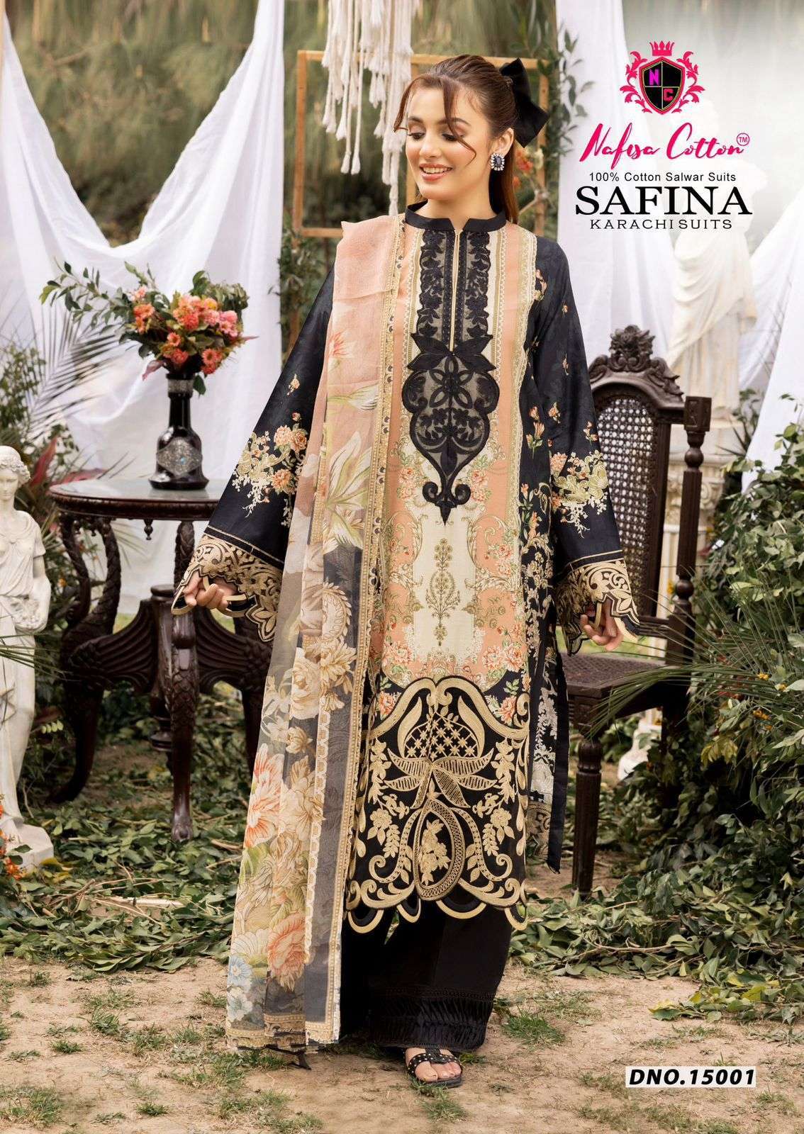 NAFISA COTTON SAFINA KARACHI SUITS VOL 15 COTTON DIGITAL PRINT SALWAR SUIT