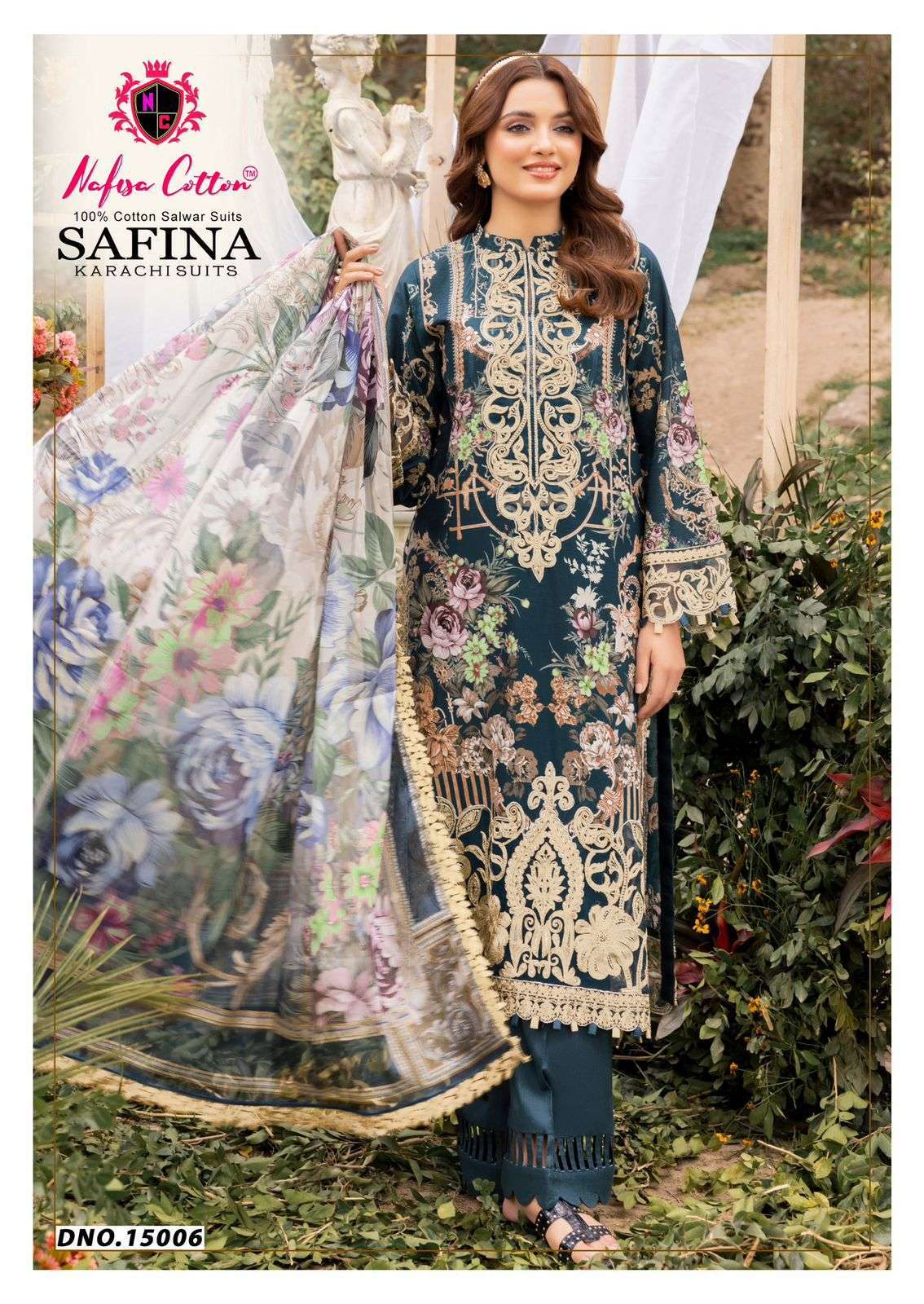 NAFISA COTTON SAFINA KARACHI SUITS VOL 15 COTTON DIGITAL PRINT SALWAR SUIT