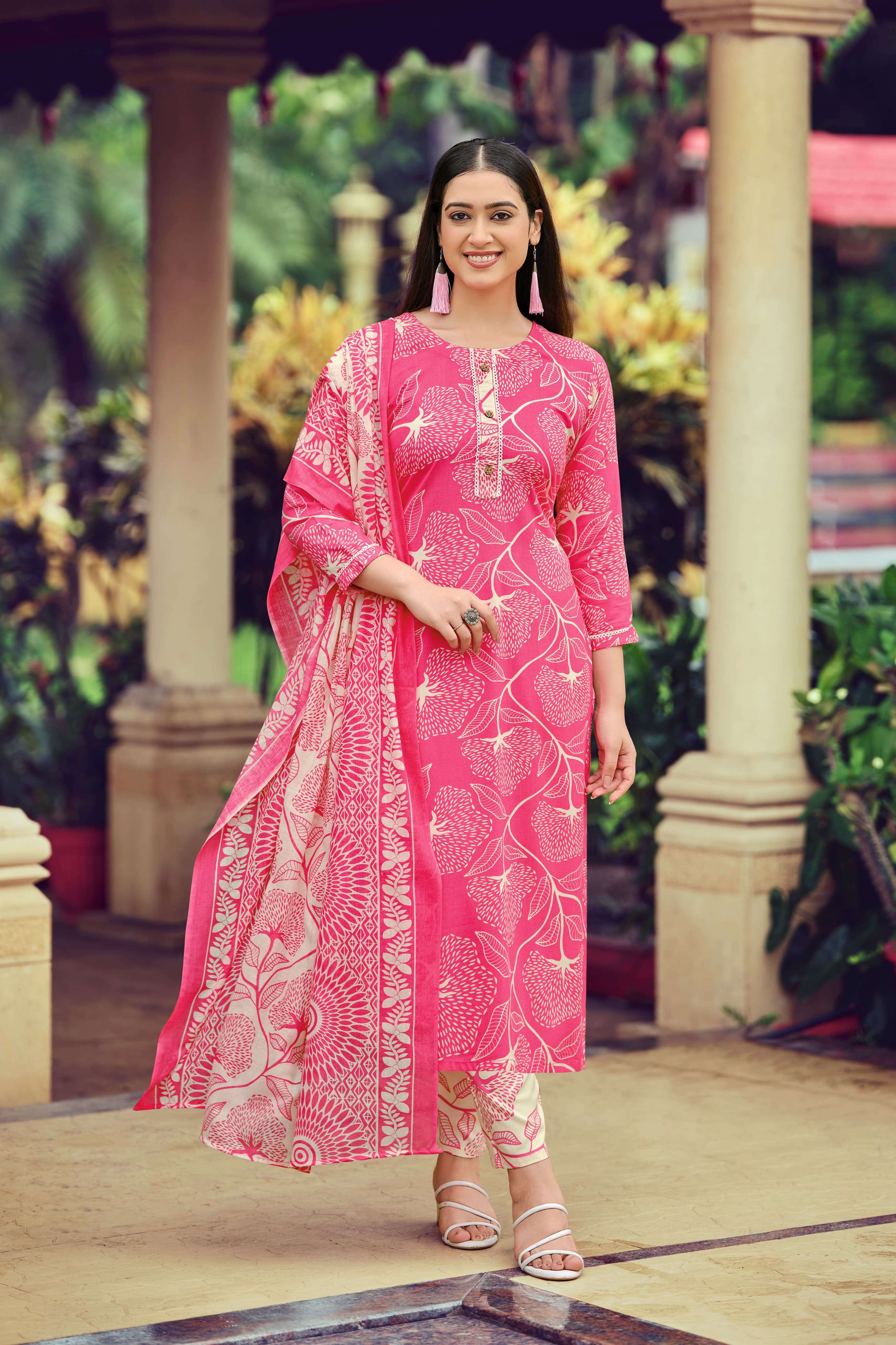 OSSM CELEBRITY VOL 2 RAYON PRINTED FANCY LADIES KURTI COMBO SET 