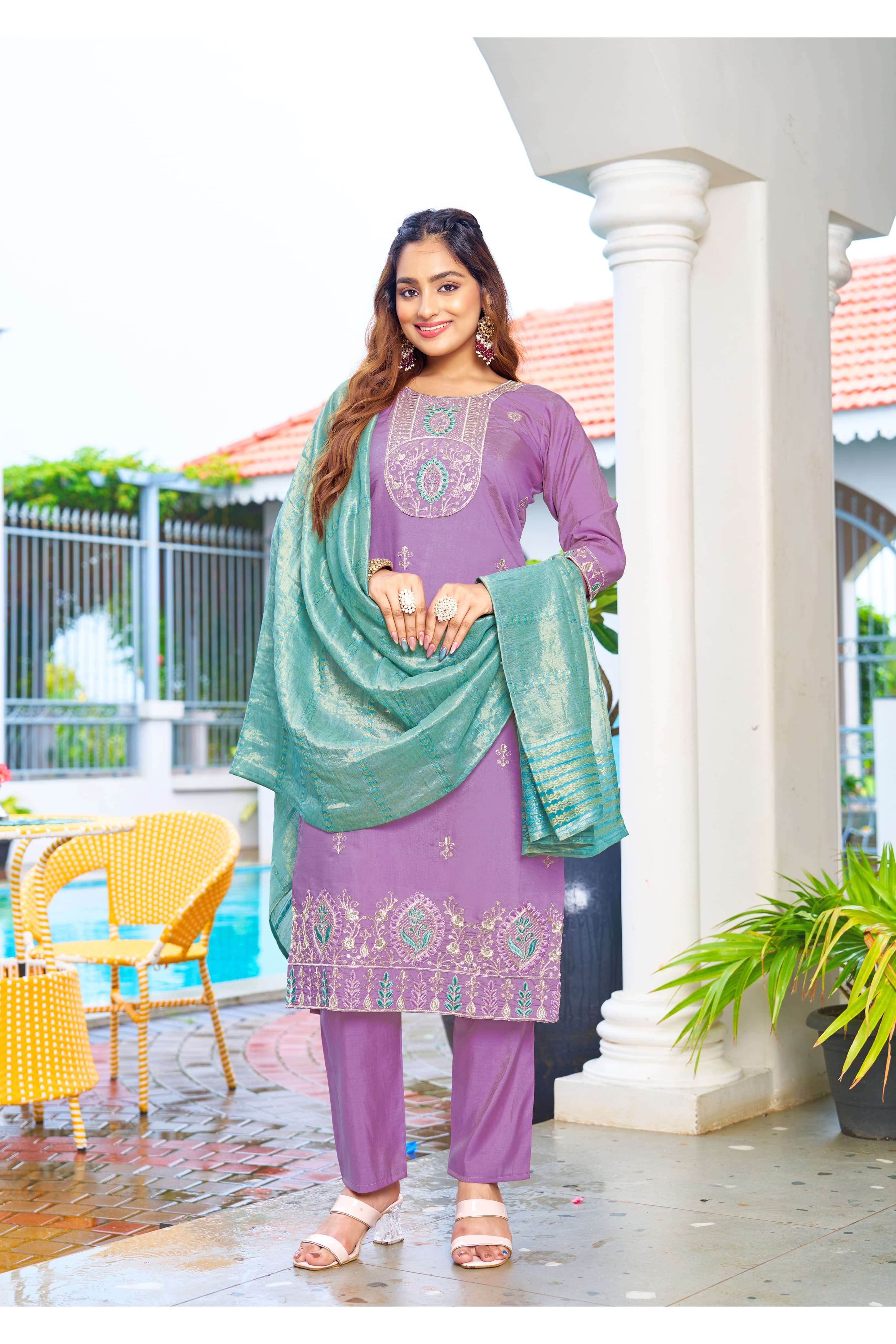 OSSM MAHEK EMBROIDERY DESIGNER READY MADE LADIES SUIT