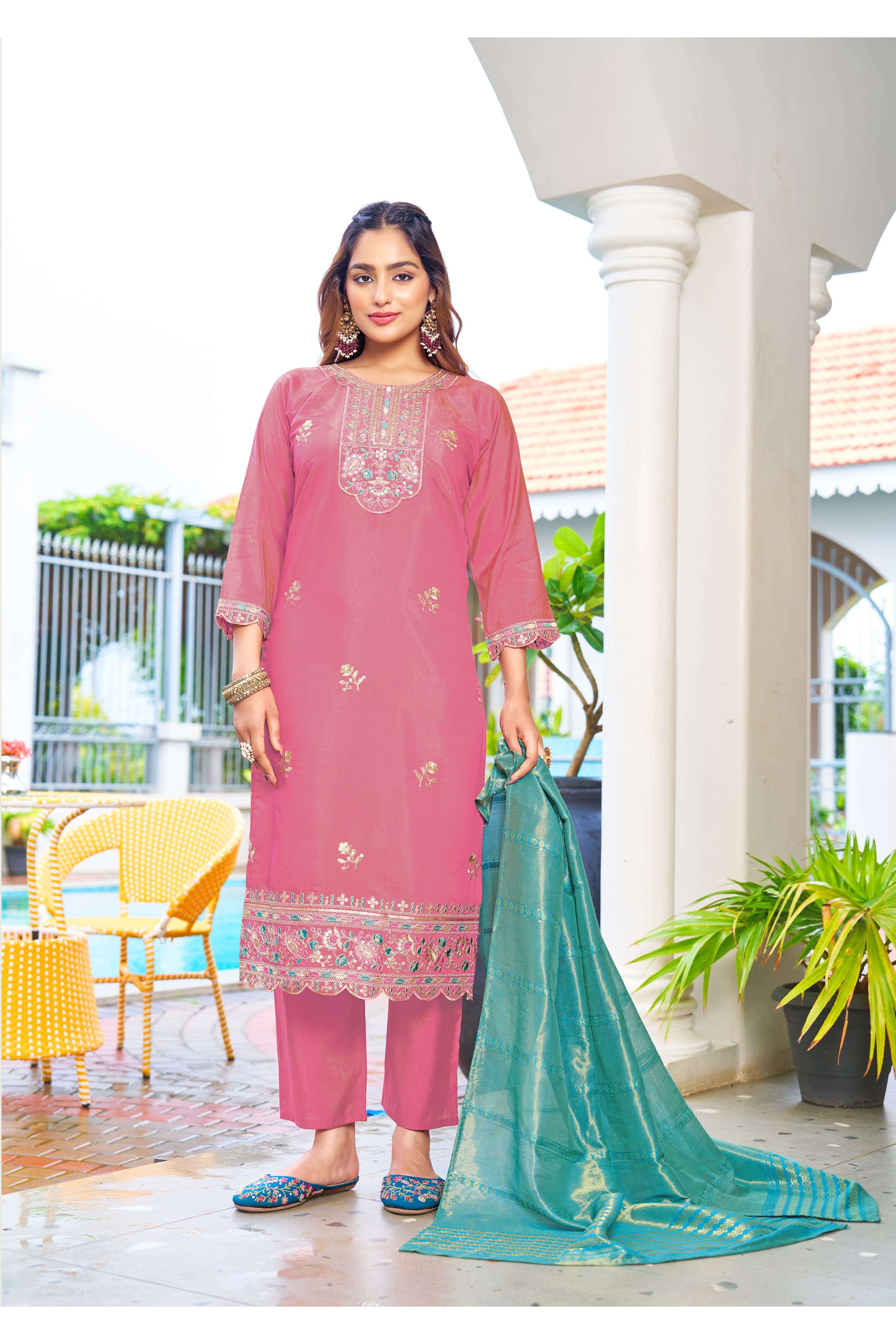 OSSM MAHEK EMBROIDERY DESIGNER READY MADE LADIES SUIT
