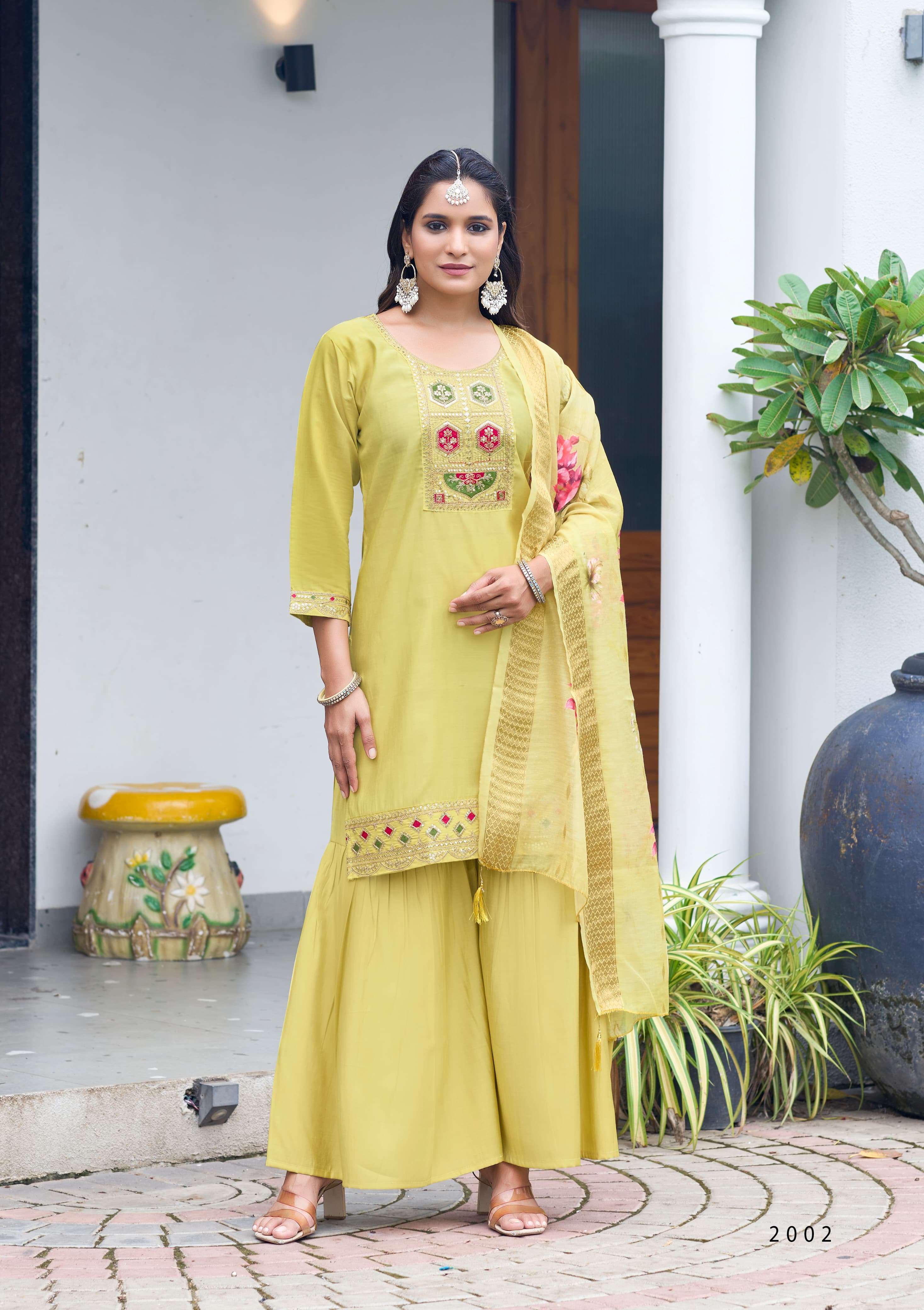 OSSM MANNAT VOL 2 VISCOSE SILK DESIGNER READY MADE LADIES SUIT