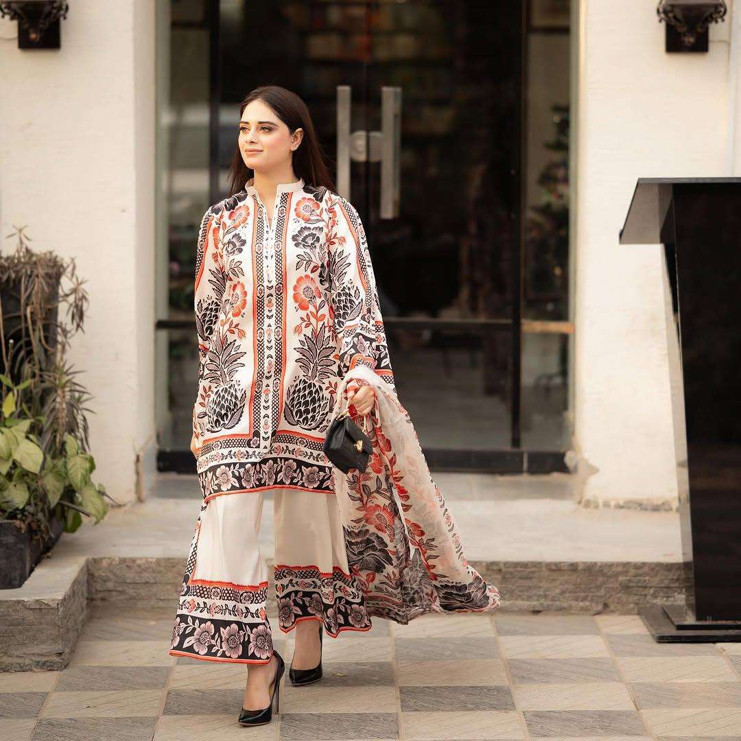 PD 1113 CREPE DIGITAL PRINT WITH FANCY WORK PAKISTANI SALWAR KAMEEZ 