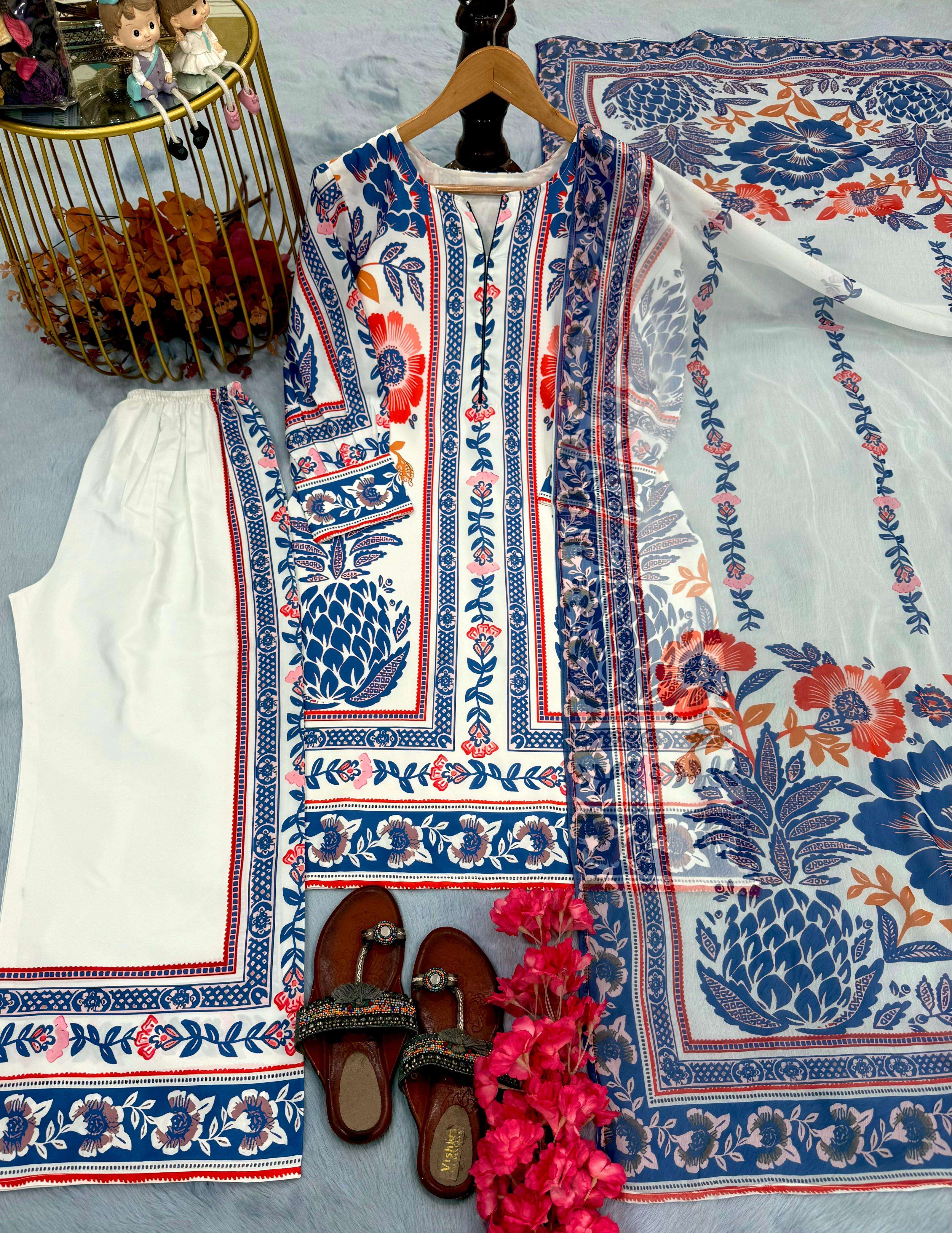 PD 1113 CREPE DIGITAL PRINT WITH FANCY WORK PAKISTANI SALWAR KAMEEZ 