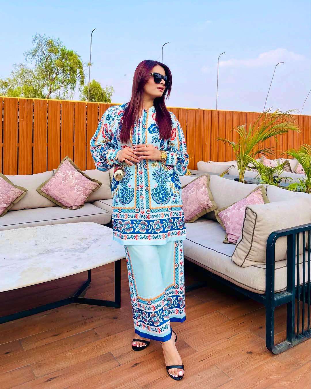 PD 1113 CREPE DIGITAL PRINT WITH FANCY WORK PAKISTANI SALWAR KAMEEZ 