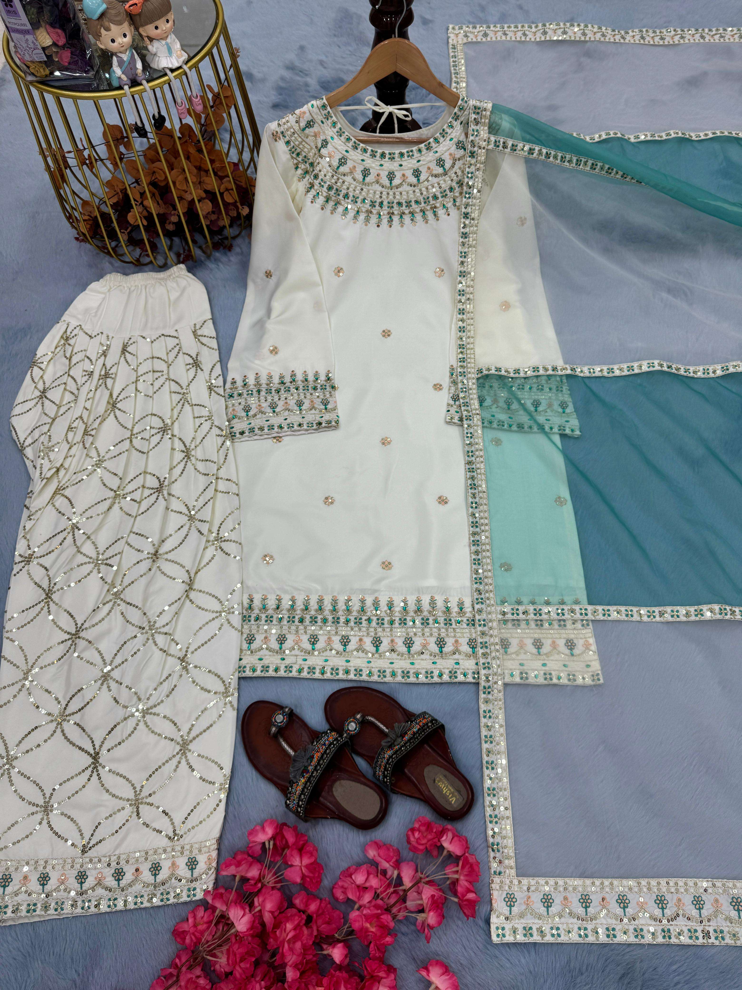 PD 1120 HEAVY EMBROIDERY DESIGNER PARTY WEAR LADIES SUIT