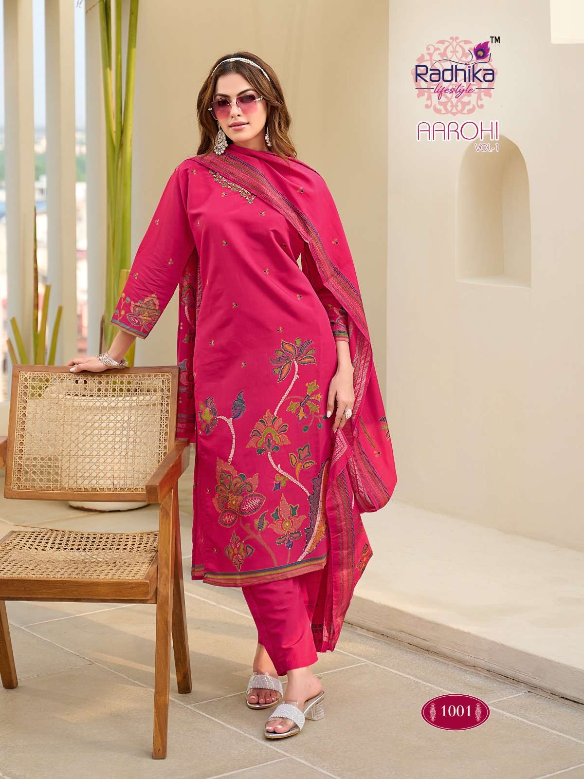 RADHIKA LIFESTYLE AAROHI VOL 1 MODAL FABRIC FANCY DESIGNER WORK KURTI COMBO SET 