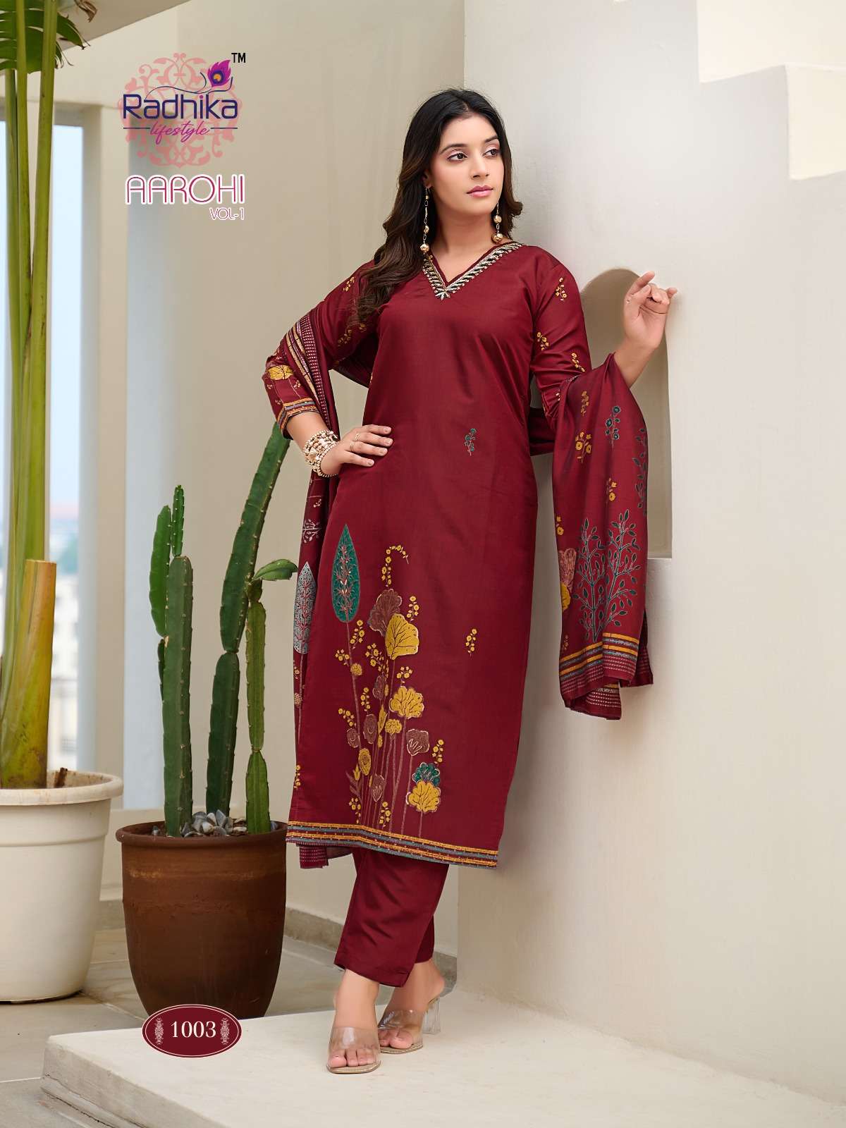 RADHIKA LIFESTYLE AAROHI VOL 1 MODAL FABRIC FANCY DESIGNER WORK KURTI COMBO SET 