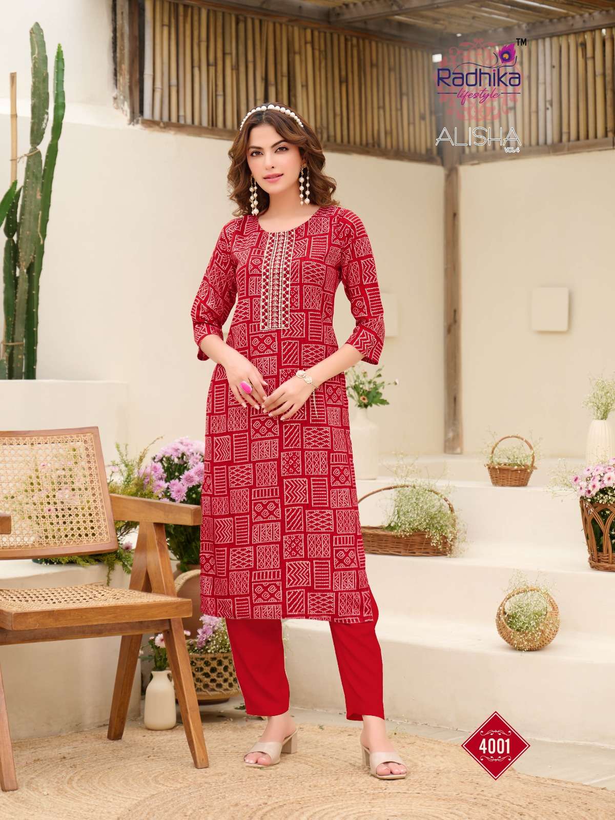 RADHIKA LIFESTYLE ALISHA VOL 4 RAYON PRINTED STRAIGHT DAILY WEAR KURTI