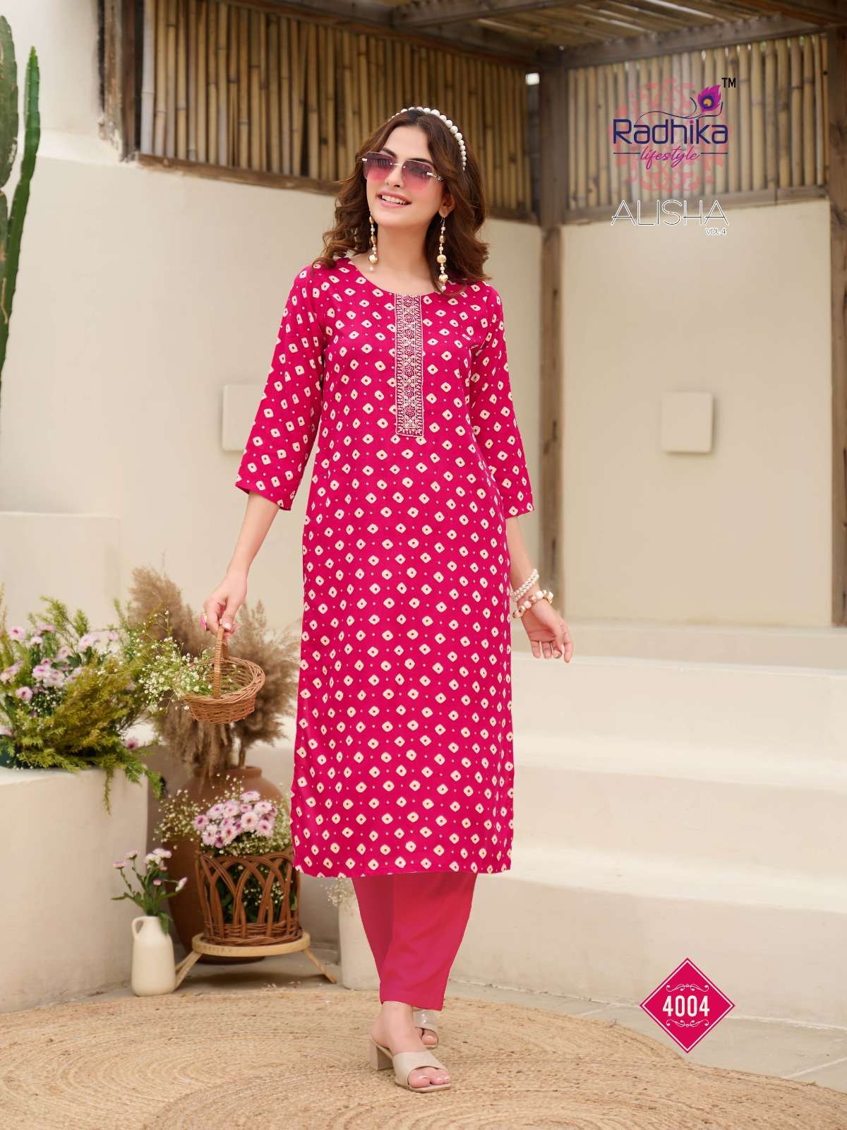 RADHIKA LIFESTYLE ALISHA VOL 4 RAYON PRINTED STRAIGHT DAILY WEAR KURTI