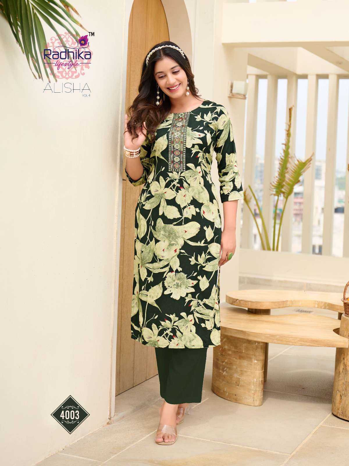 RADHIKA LIFESTYLE ALISHA VOL 4 RAYON PRINTED STRAIGHT DAILY WEAR KURTI