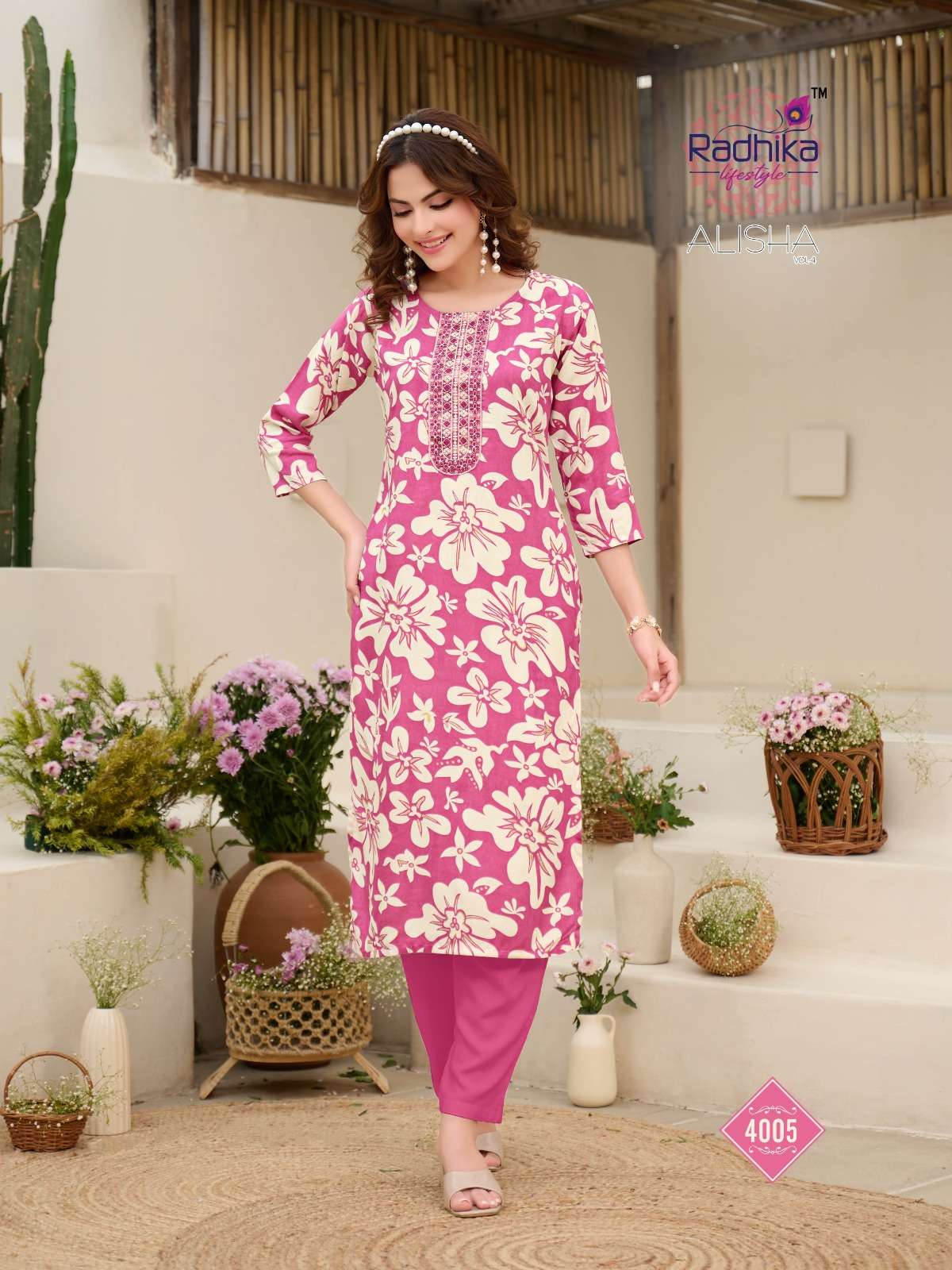RADHIKA LIFESTYLE ALISHA VOL 4 RAYON PRINTED STRAIGHT DAILY WEAR KURTI
