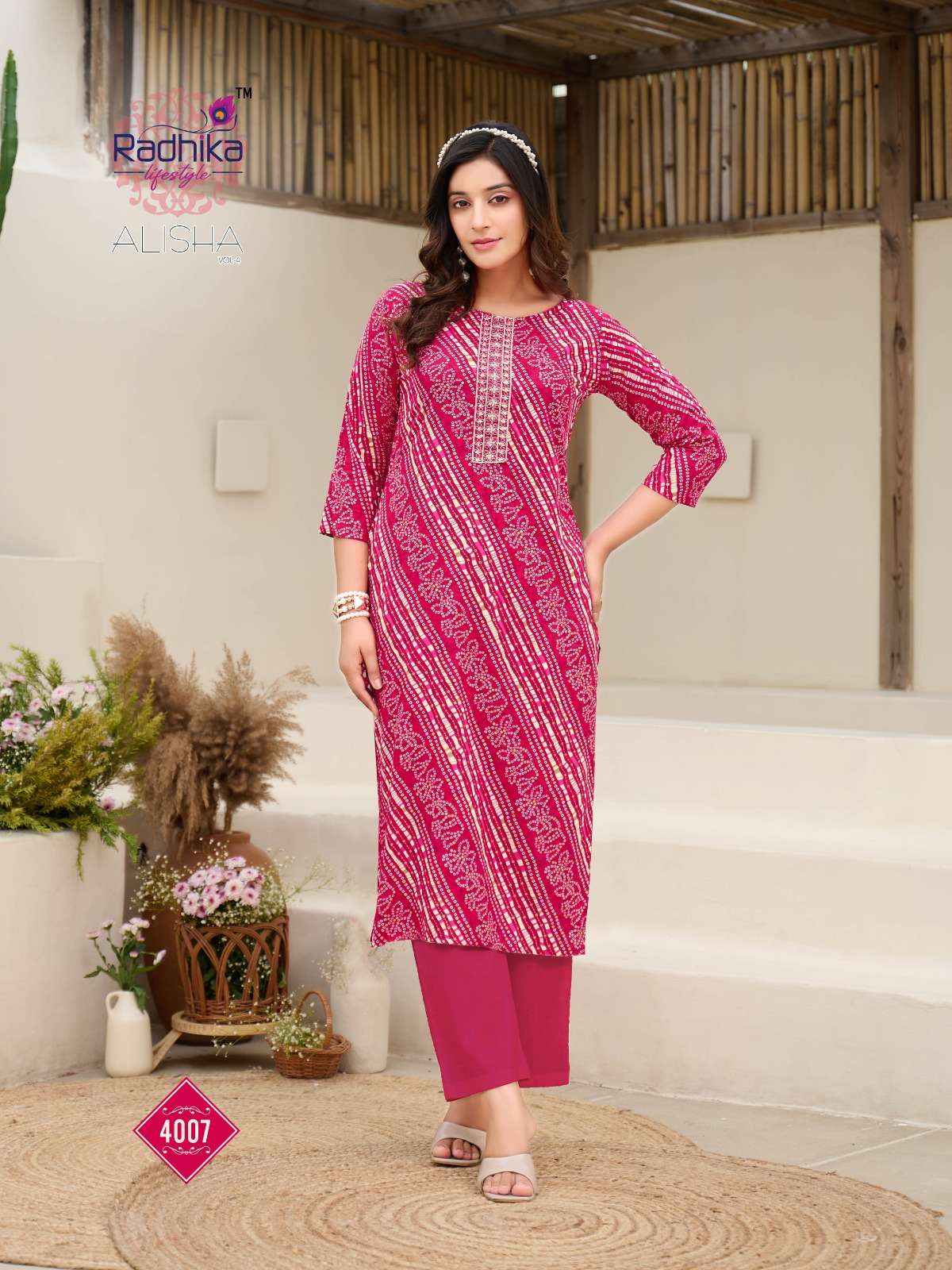 RADHIKA LIFESTYLE ALISHA VOL 4 RAYON PRINTED STRAIGHT DAILY WEAR KURTI