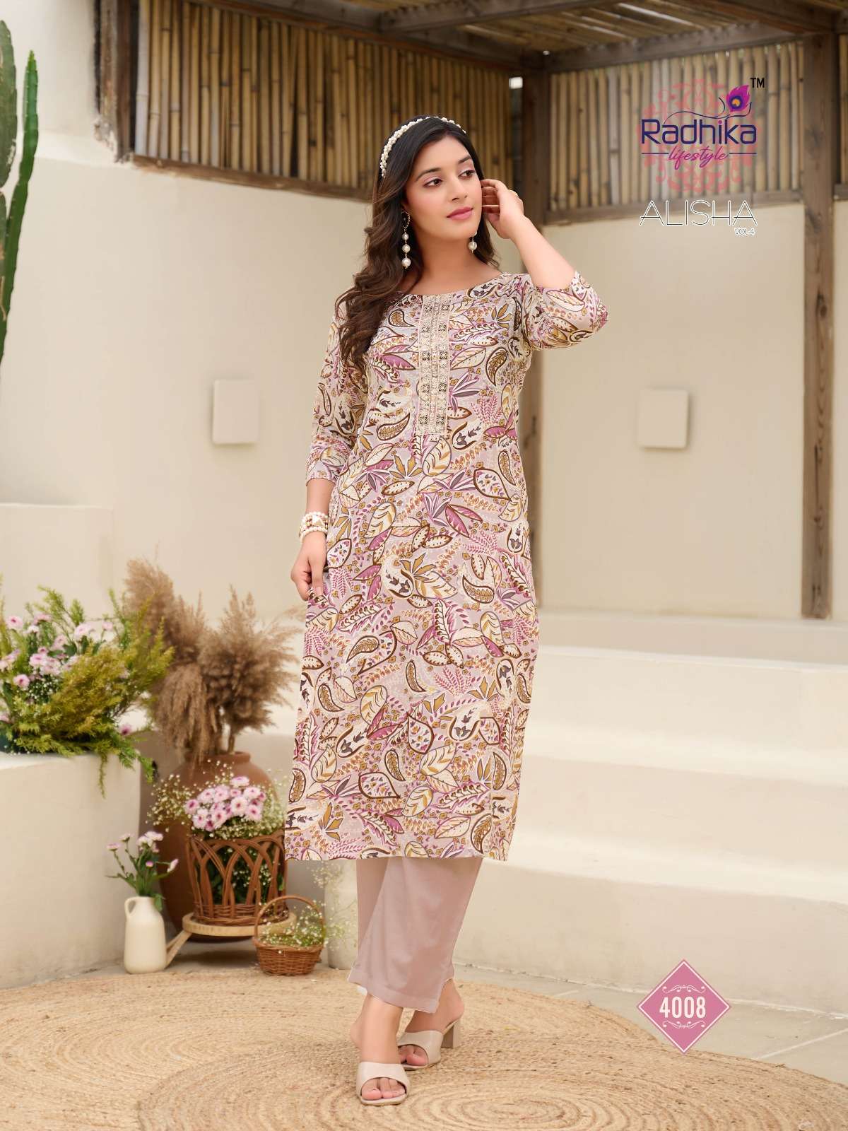 RADHIKA LIFESTYLE ALISHA VOL 4 RAYON PRINTED STRAIGHT DAILY WEAR KURTI