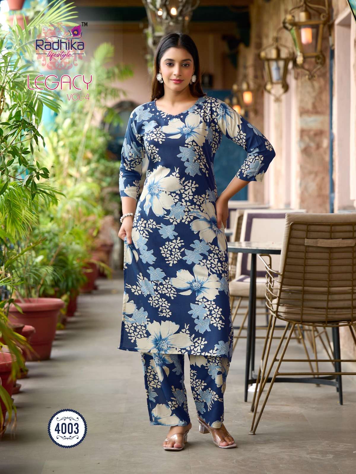RADHIKA LIFESTYLE LEGACY VOL 4 RAYON PRINTED FANCY LADIES KURTI WITH BOTTOM PAIR 