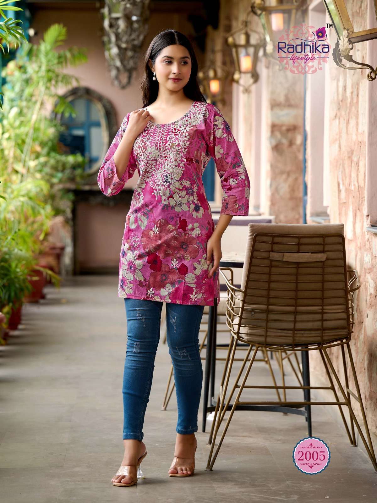 RADHIKA LIFESTYLE SUMMER SHINE VOL 2 COTTON FANCY LUCKNOWI WORKS LADIES TOP 