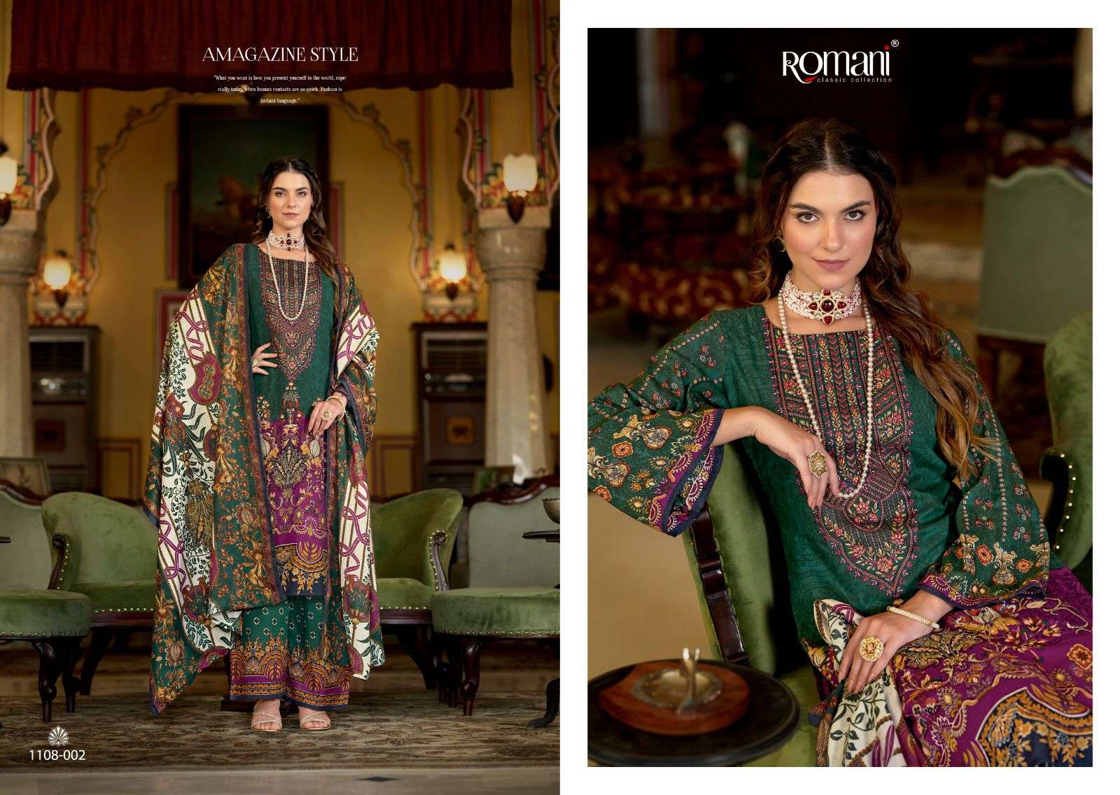 ROMANI MAHIRA VOL 2 COTTON DIGITAL PRINTS WITH FANCY WORKS SUIT